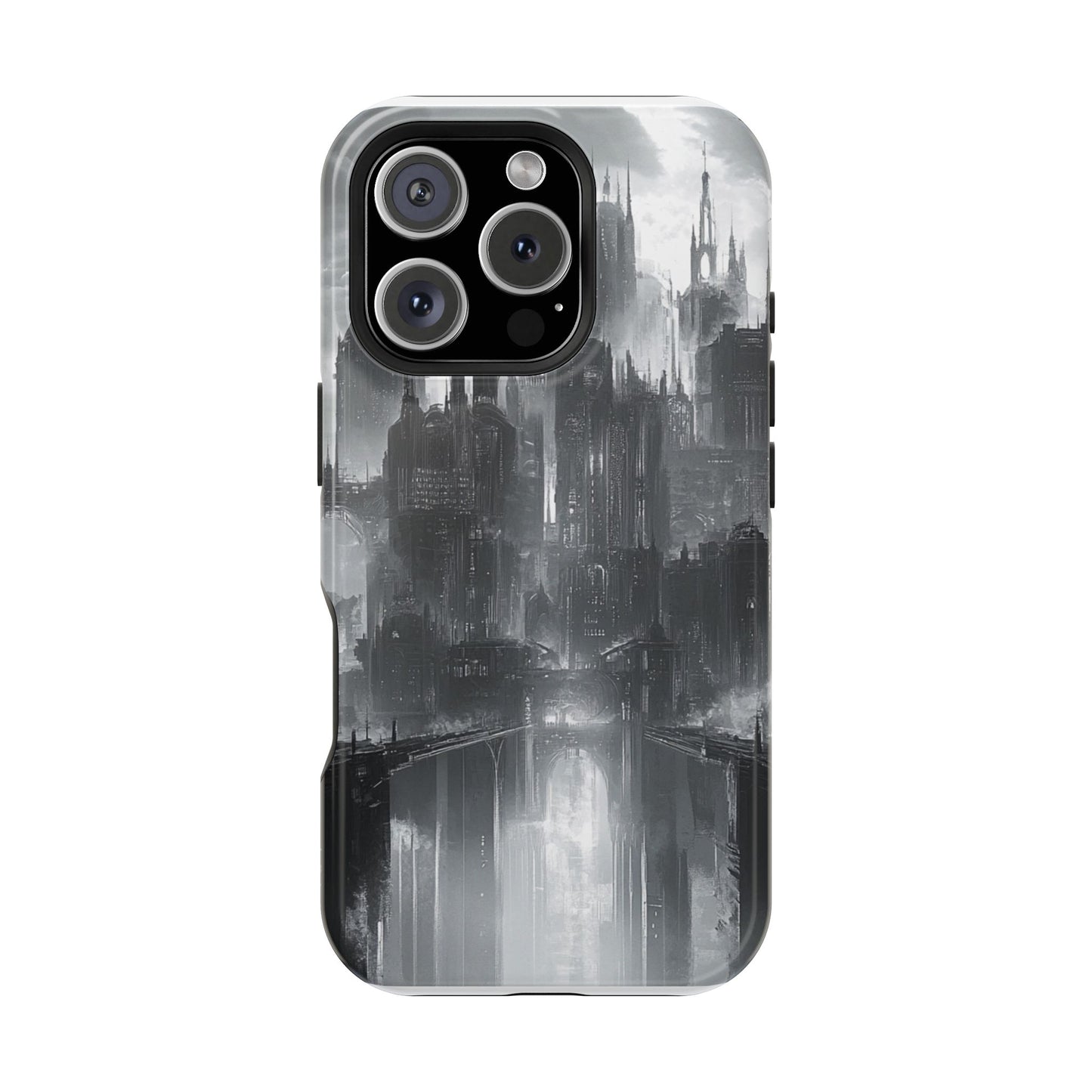 iPhone Magnetic Tough Case - Futuristic Gotham Design by Moxie Jay