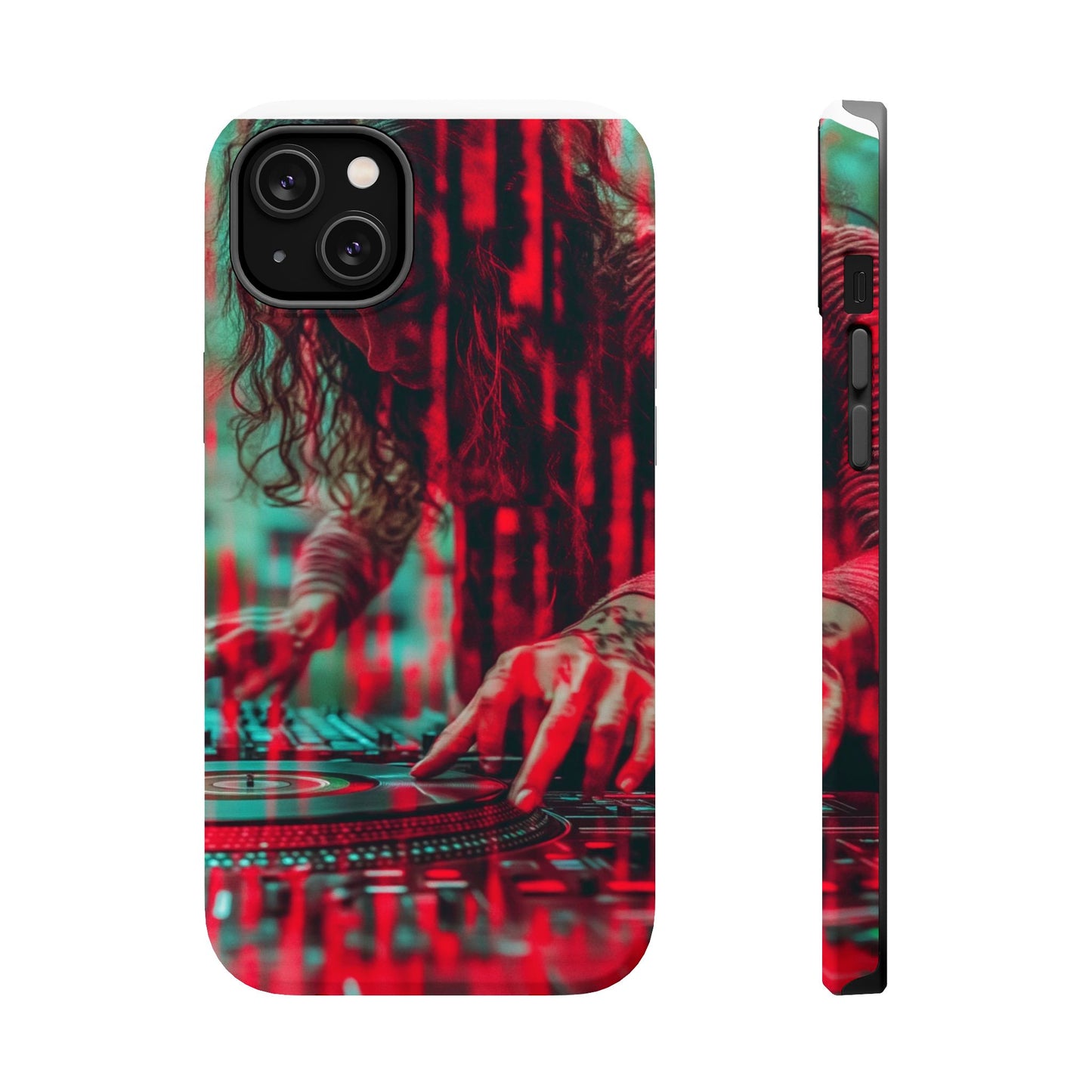 "Vinyl Virtuoso" Luxury Magnetic Wireless Charging iPhone Case by Moxie Jay