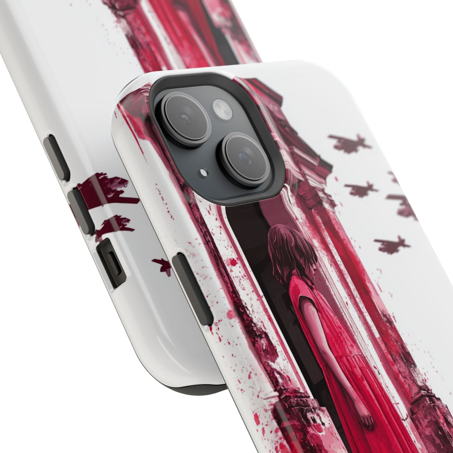 Luxurious MagSafe® Compatible iPhone Case - "Resilience in Ruins" by Moxie-Jay