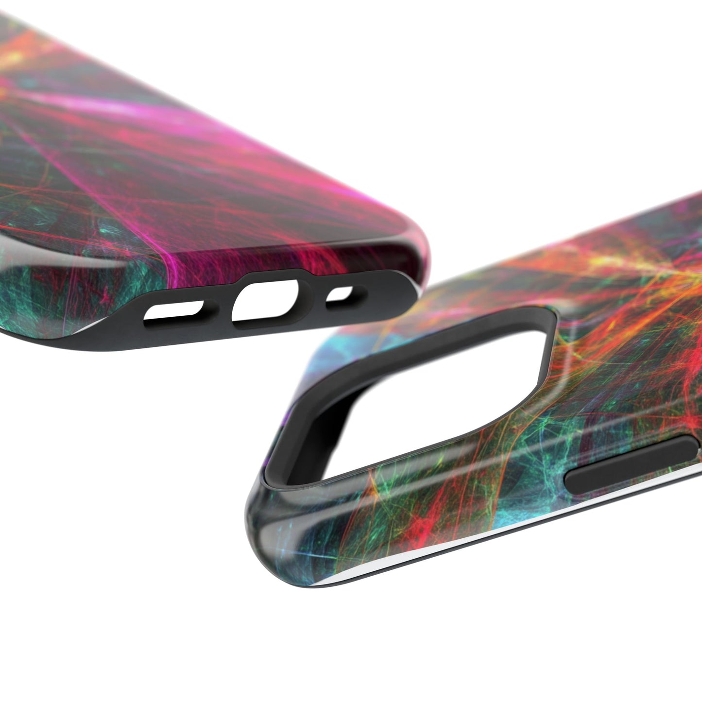 Luxurious Magnetic Wireless Charging Tough iPhone Case - “Trippy Starburst” by Moxie-Jay