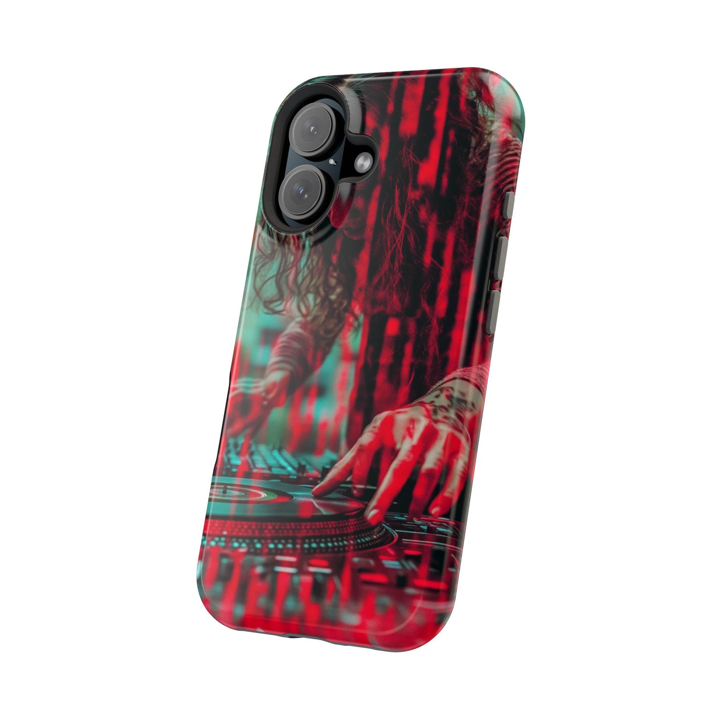 "Vinyl Virtuoso" Luxury Magnetic Wireless Charging iPhone Case by Moxie Jay