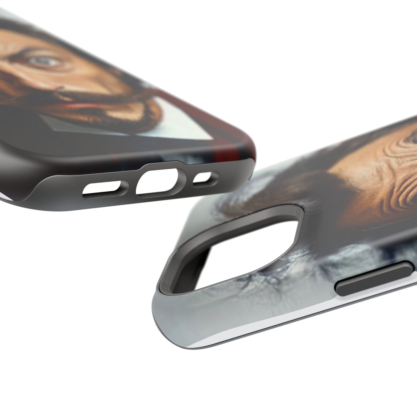 Luxurious Magnetic Wireless Charging Tough iPhone Case - “Close-Up Salvador Dali” by Moxie-Jay