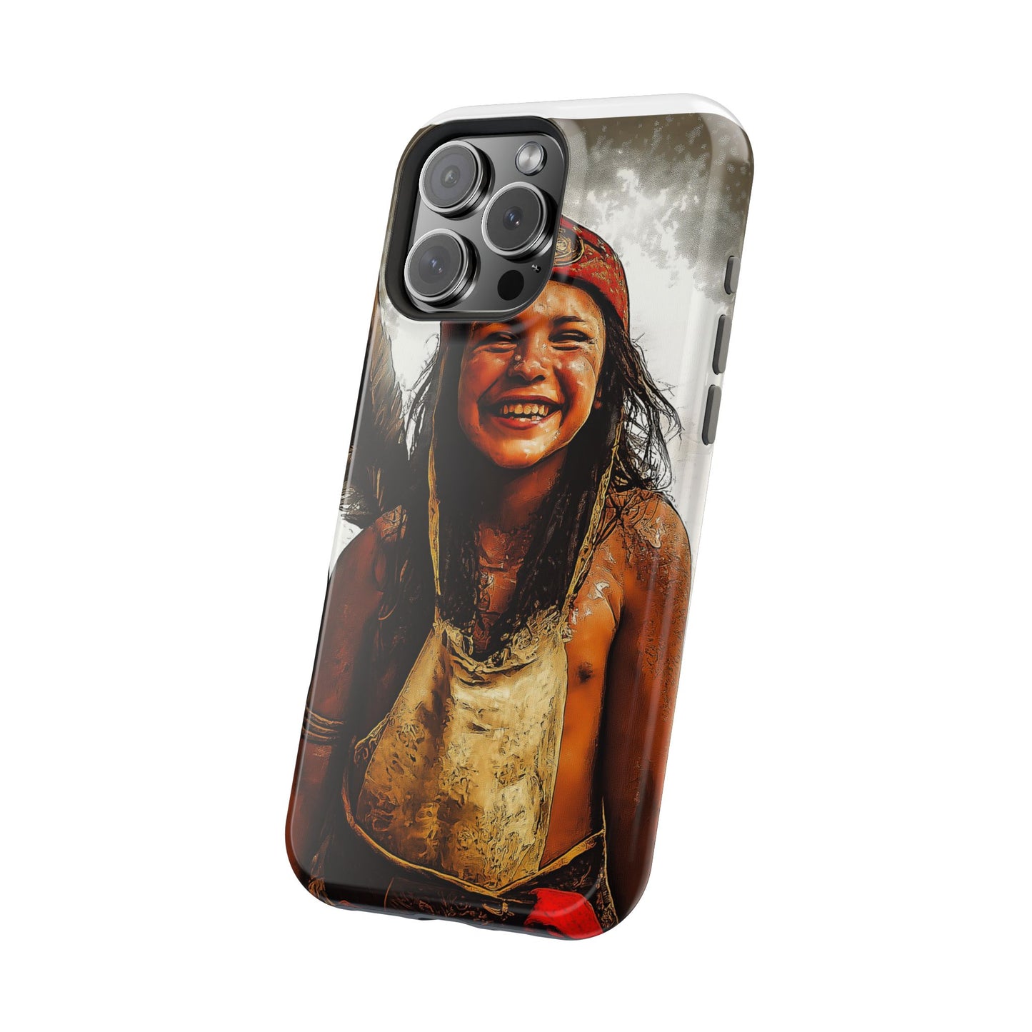 Luxurious Magnetic Wireless Charging Tough iPhone Case - Native Heritage Art by Moxie-Jay