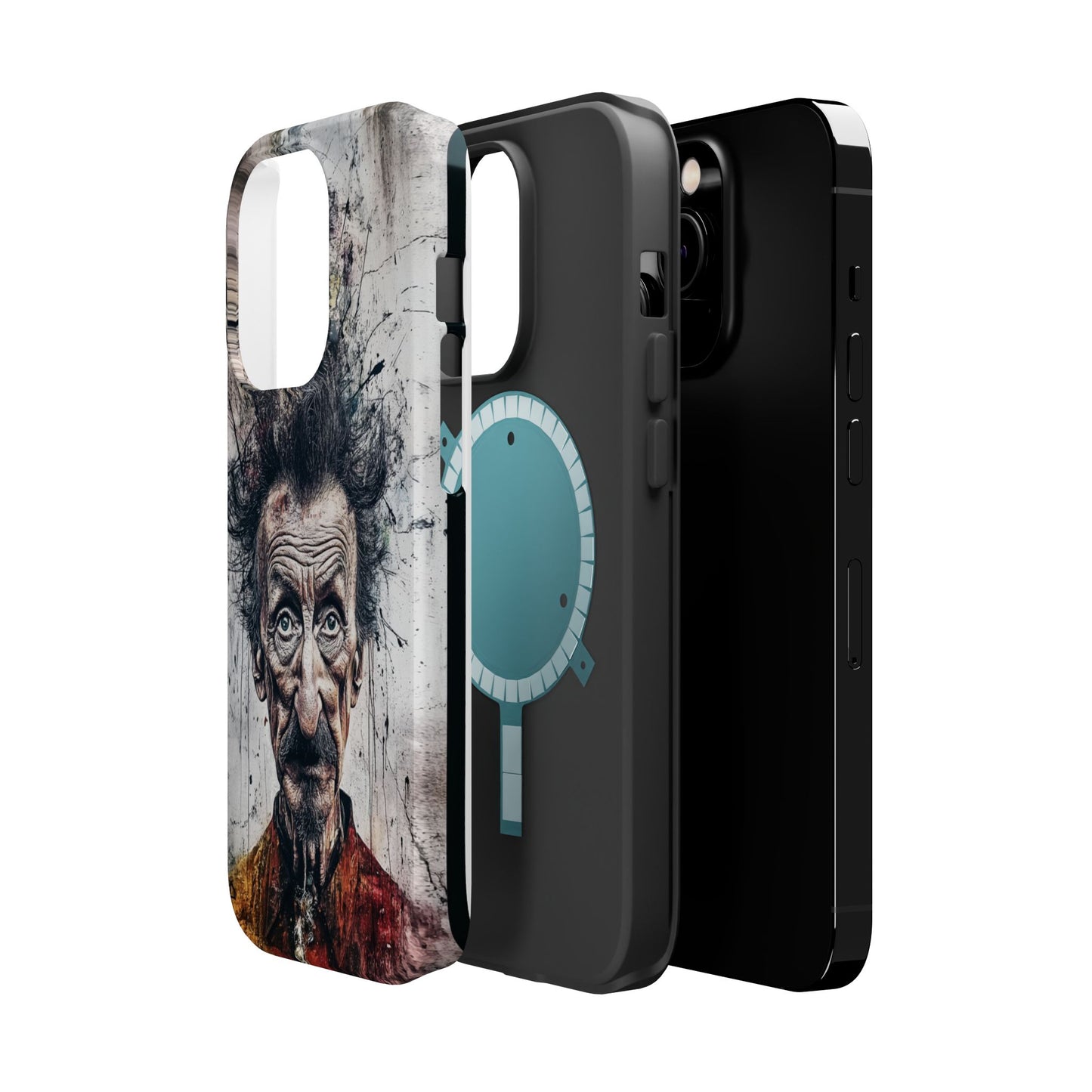 Luxurious Magnetic Wireless Charging Tough iPhone Case - "Demonic Dali" by Moxie-Jay