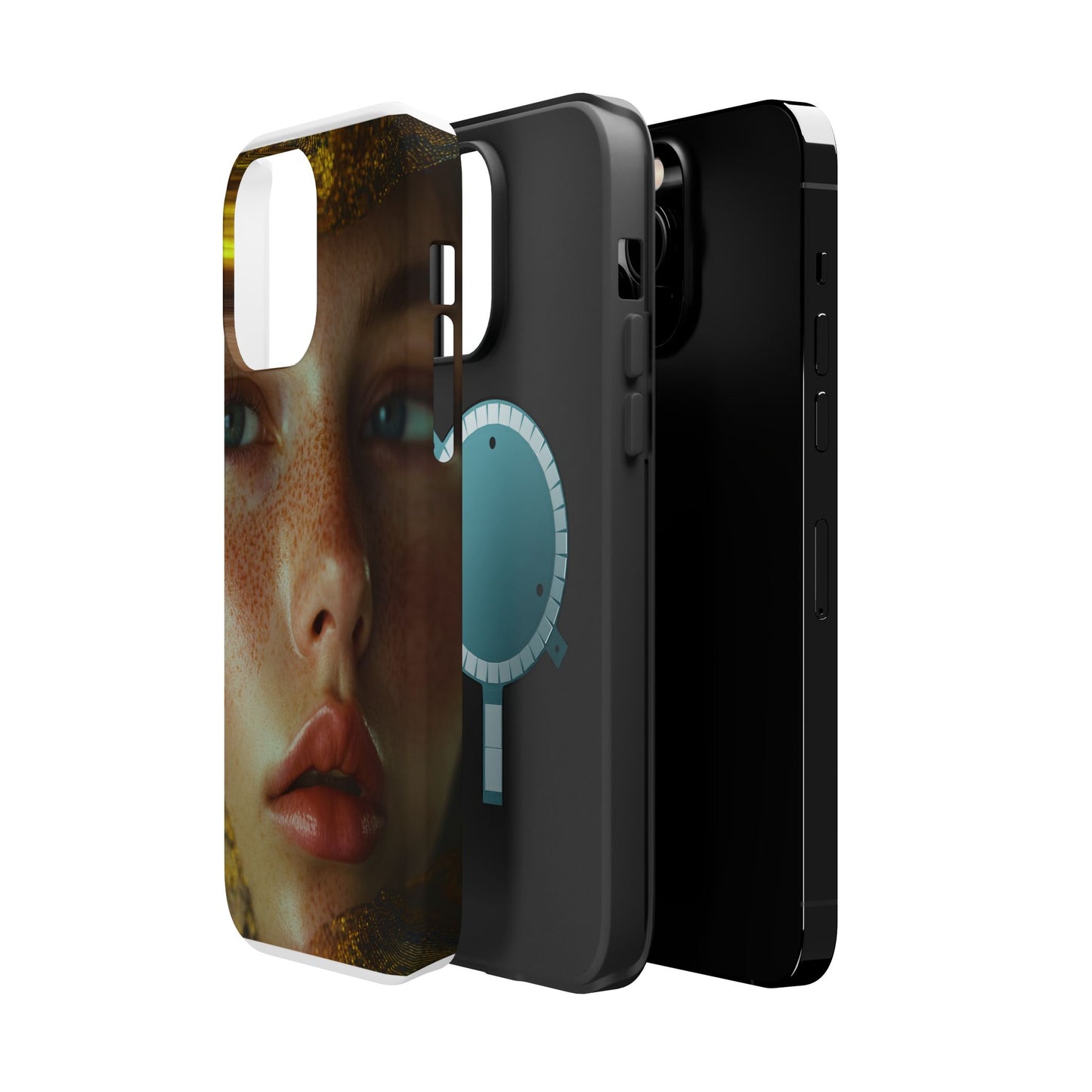 Phone Case - Close Up Girl with Freckles Photography Magnetic Tough Cases
