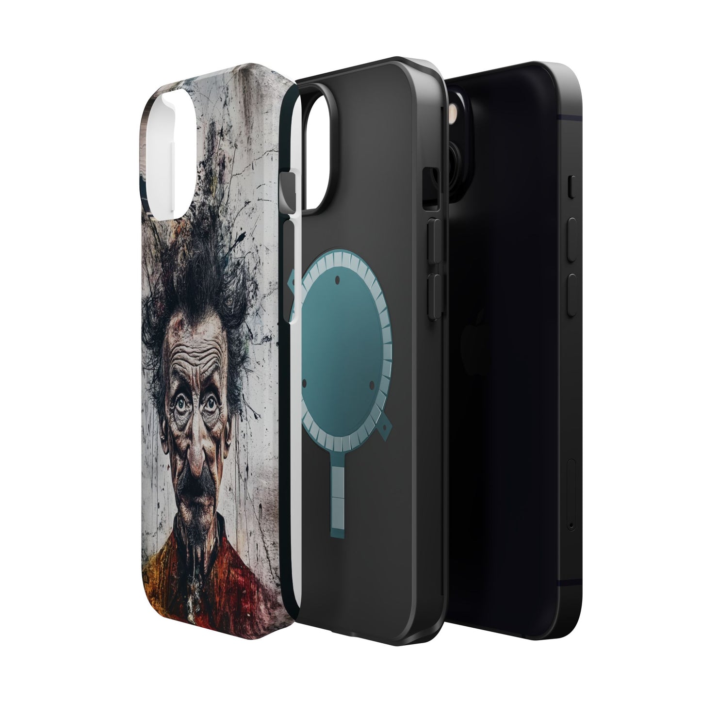 Luxurious Magnetic Wireless Charging Tough iPhone Case - "Demonic Dali" by Moxie-Jay