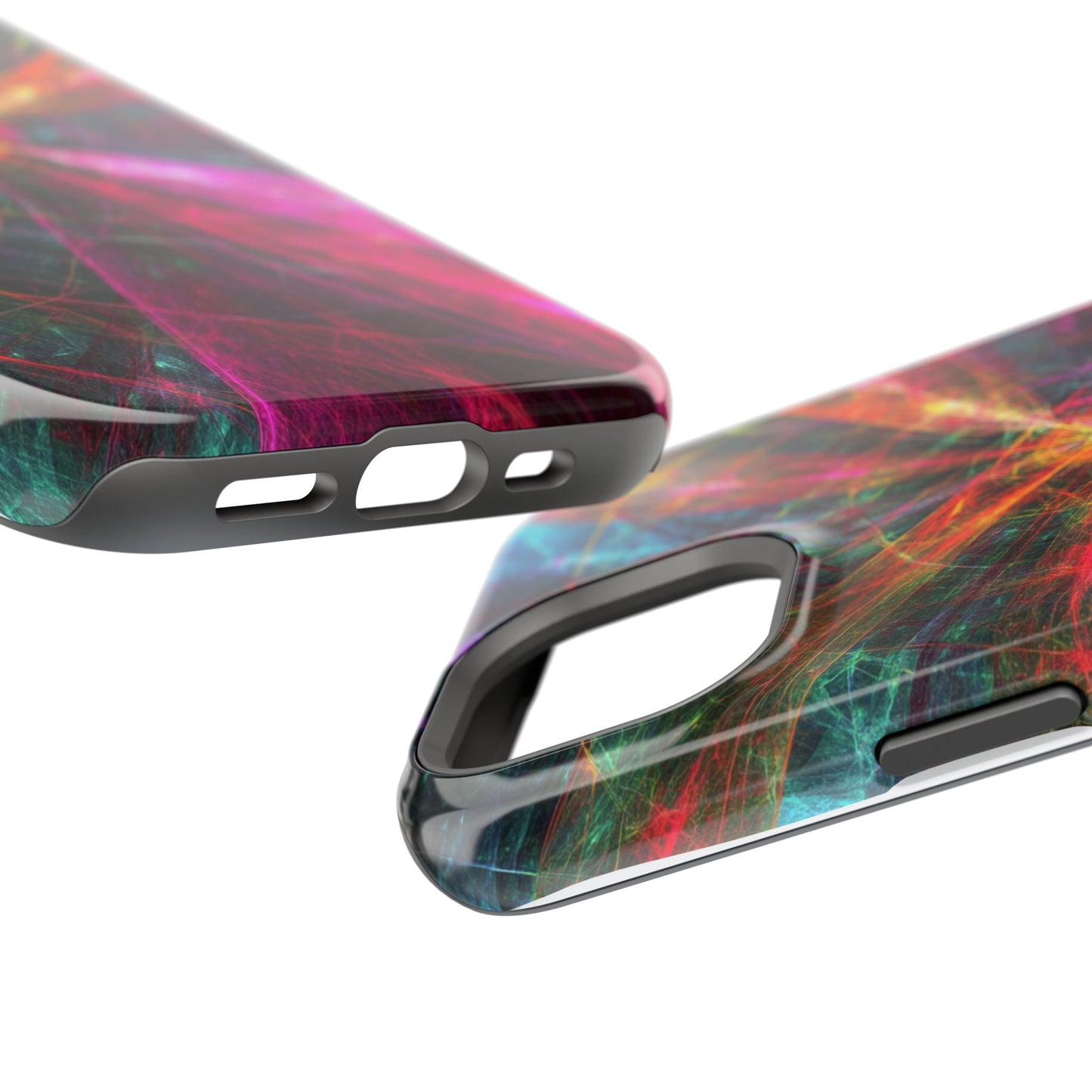 Luxurious Magnetic Wireless Charging Tough iPhone Case - “Trippy Starburst” by Moxie-Jay