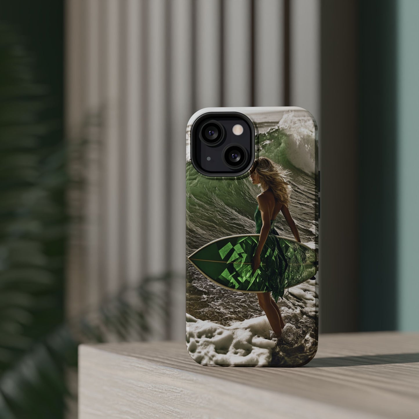 Surf's Up Chic" Luxury Magnetic Wireless Charging iPhone Case by Moxie Jay