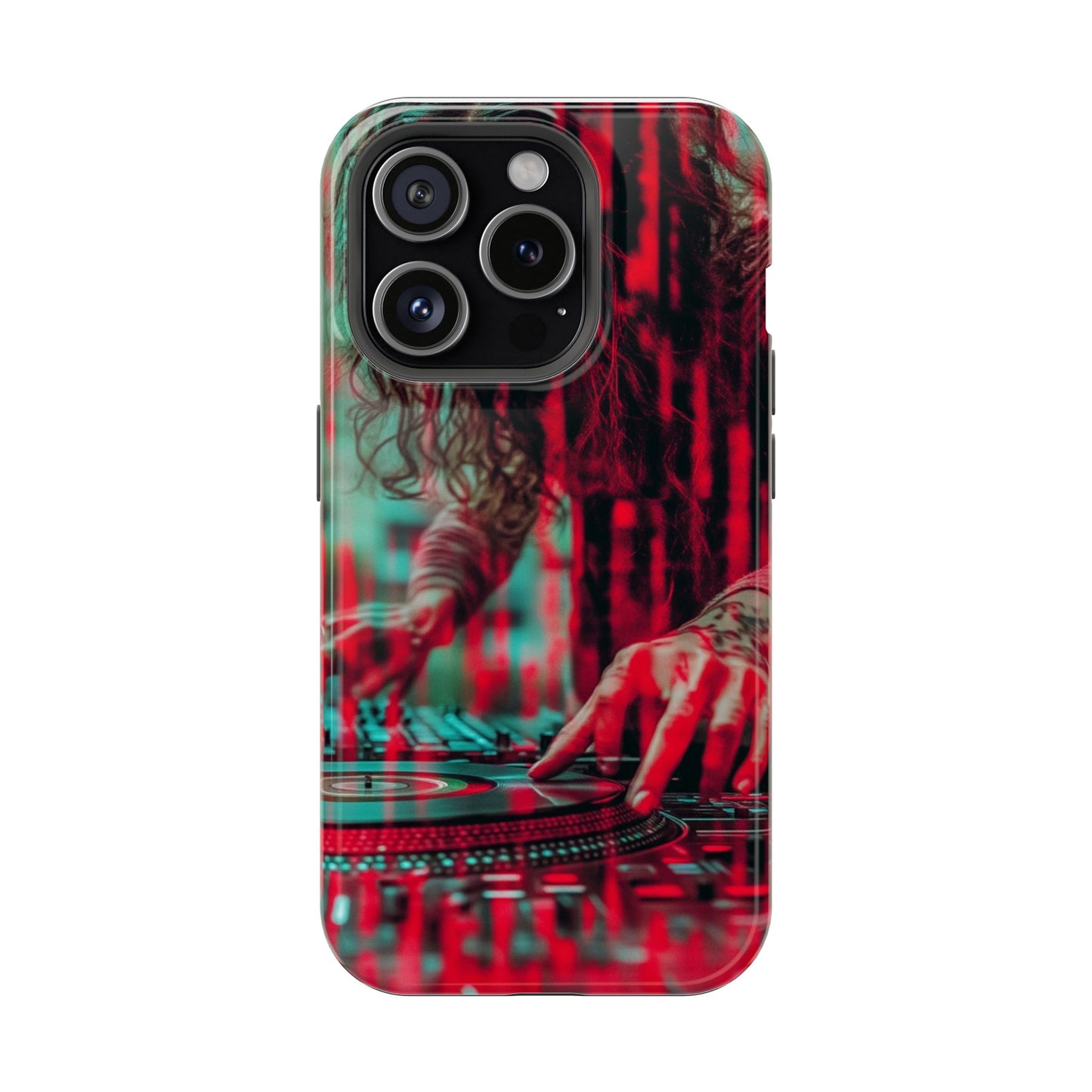 "Vinyl Virtuoso" Luxury Magnetic Wireless Charging iPhone Case by Moxie Jay