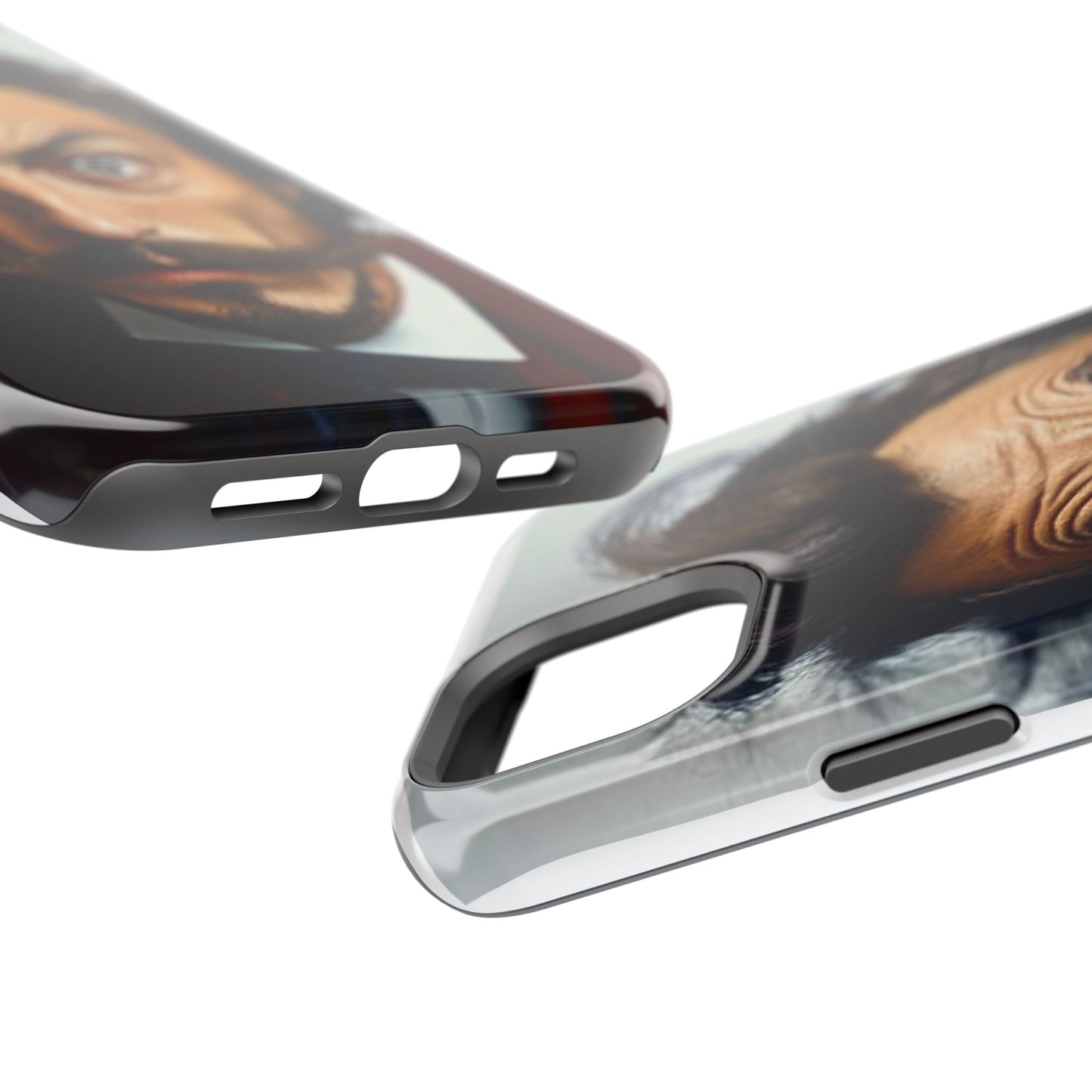 Luxurious Magnetic Wireless Charging Tough iPhone Case - “Close-Up Salvador Dali” by Moxie-Jay