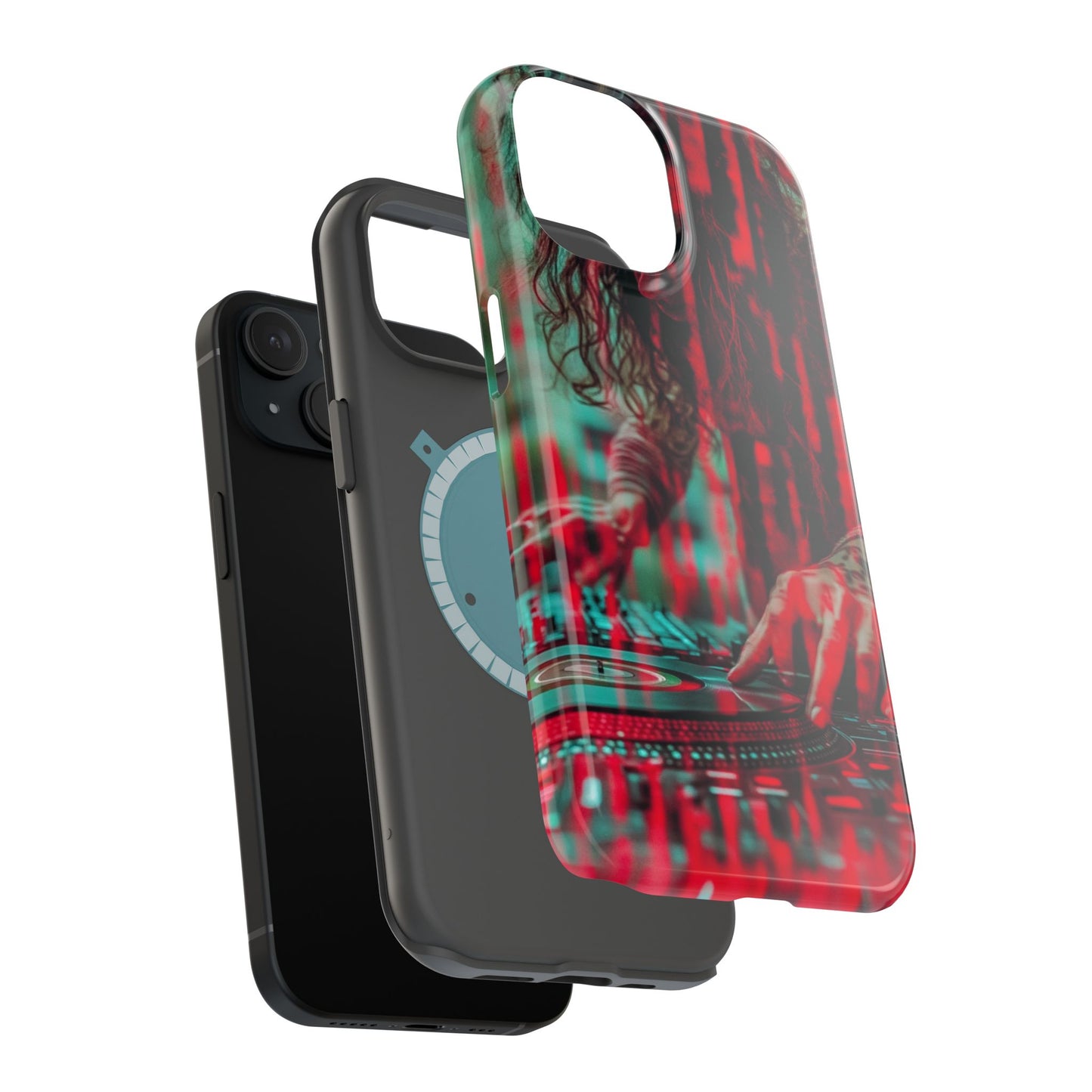 "Vinyl Virtuoso" Luxury Magnetic Wireless Charging iPhone Case by Moxie Jay