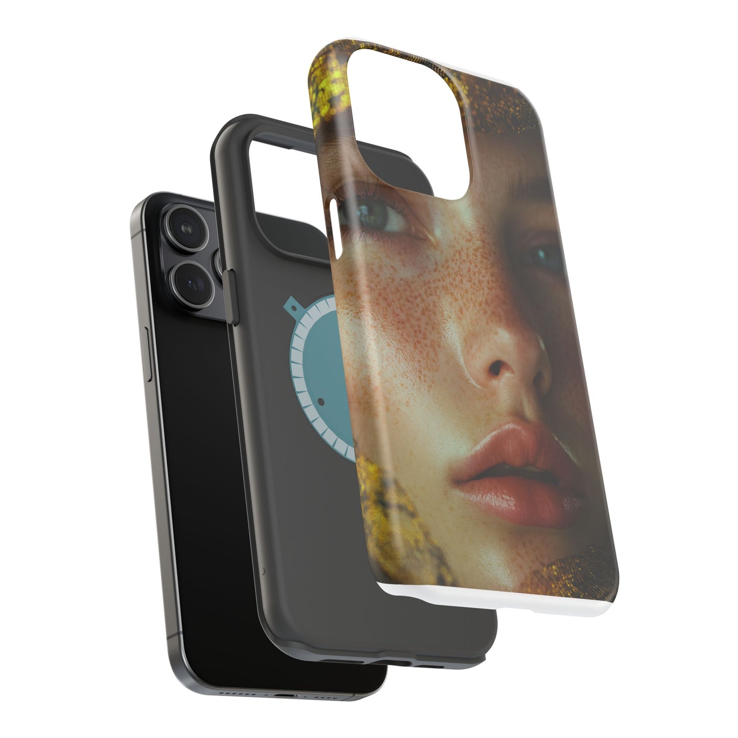 Phone Case - Close Up Girl with Freckles Photography Magnetic Tough Cases