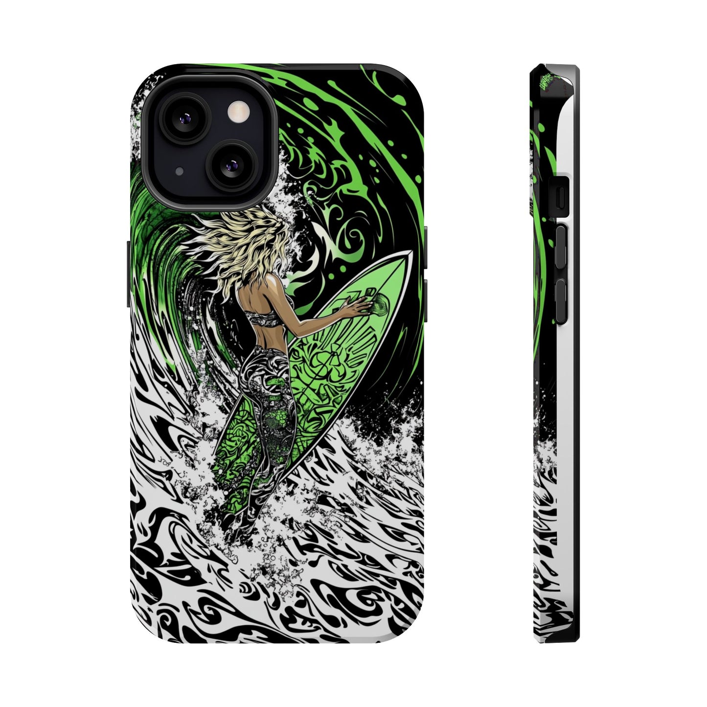 Luxurious Magnetic Wireless Charging Tough iPhone Case - "Surf's Up" by Moxie-Jay