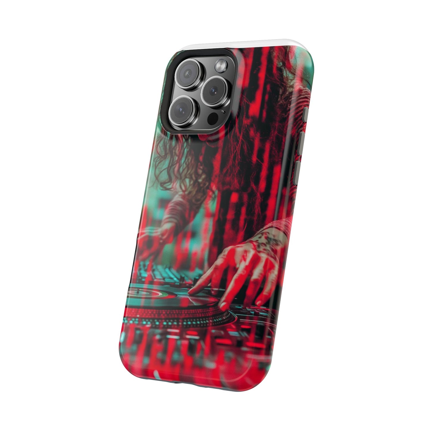 "Vinyl Virtuoso" Luxury Magnetic Wireless Charging iPhone Case by Moxie Jay