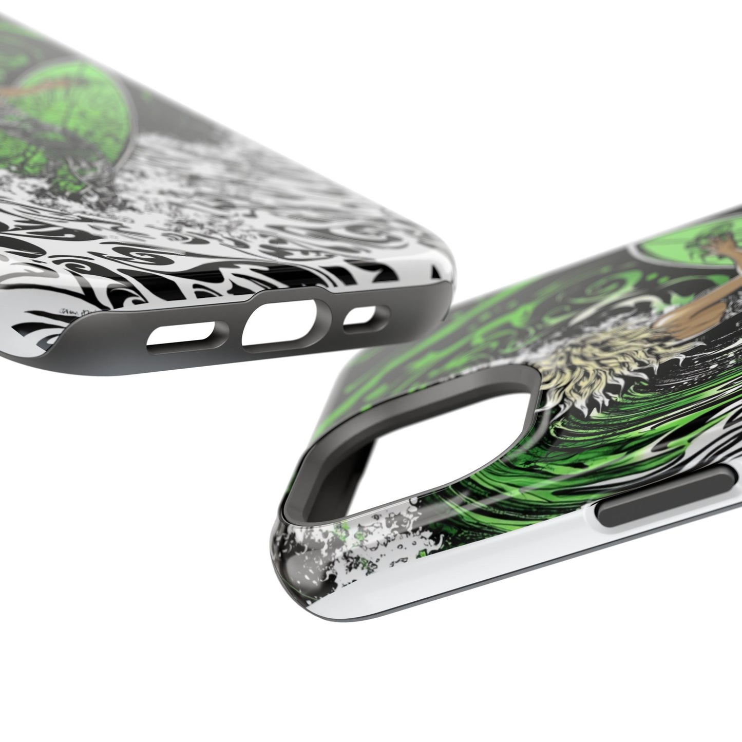 Luxurious Magnetic Wireless Charging Tough iPhone Case - "Surf's Up" by Moxie-Jay