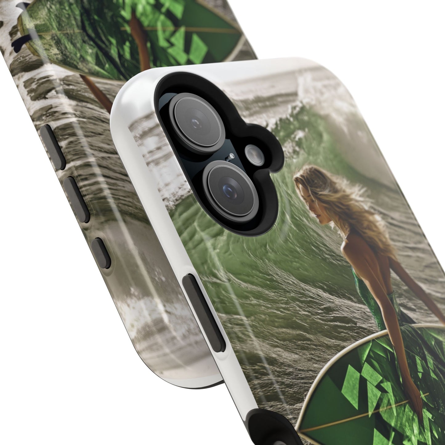 Surf's Up Chic" Luxury Magnetic Wireless Charging iPhone Case by Moxie Jay
