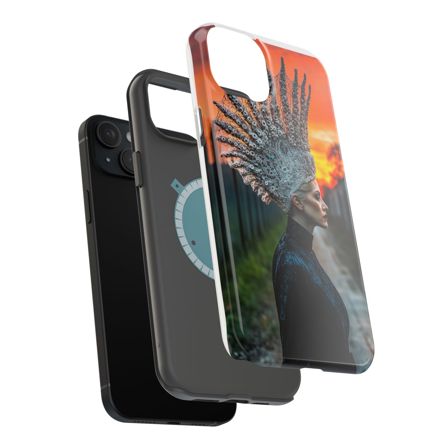 Sunset Goddess" Magnetic Wireless Charging iPhone Case by Moxie Jay