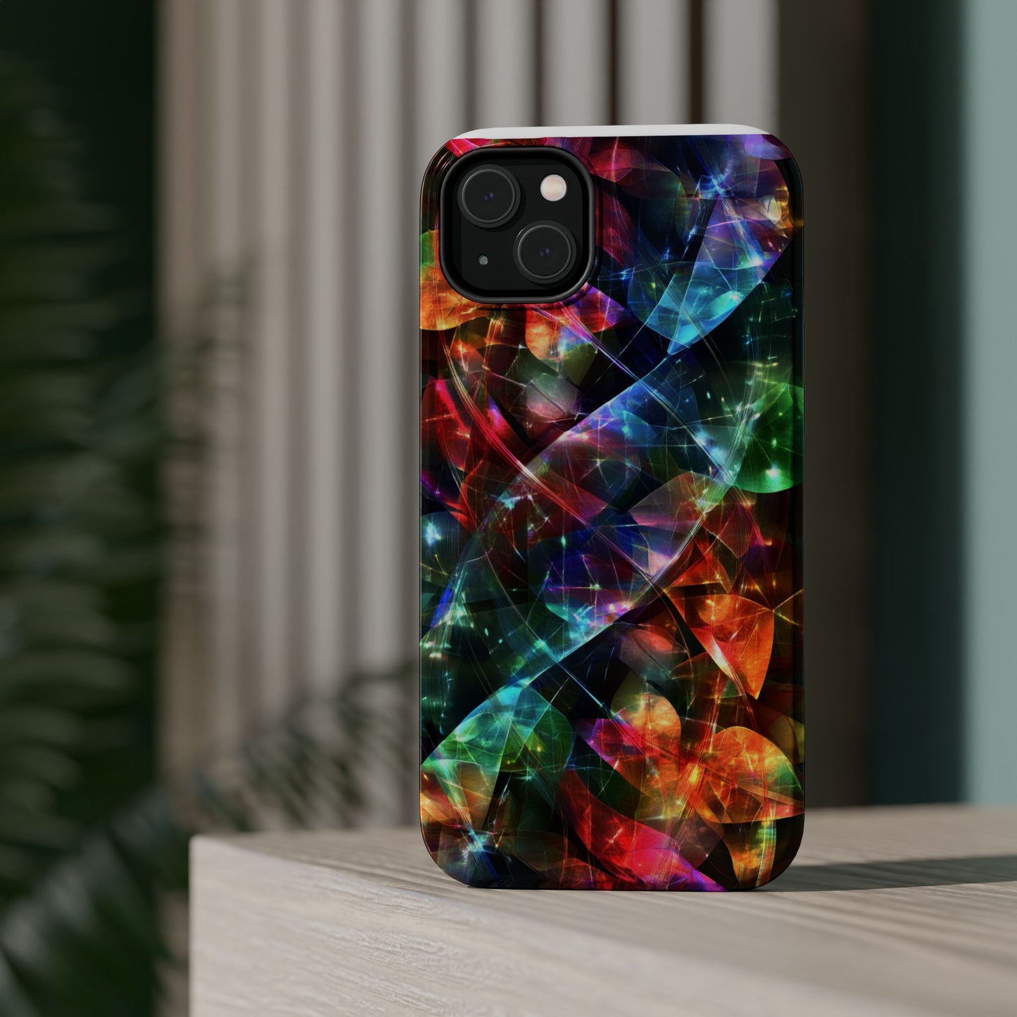 iPhone Case with Neon Colors Art by Moxie-Jay