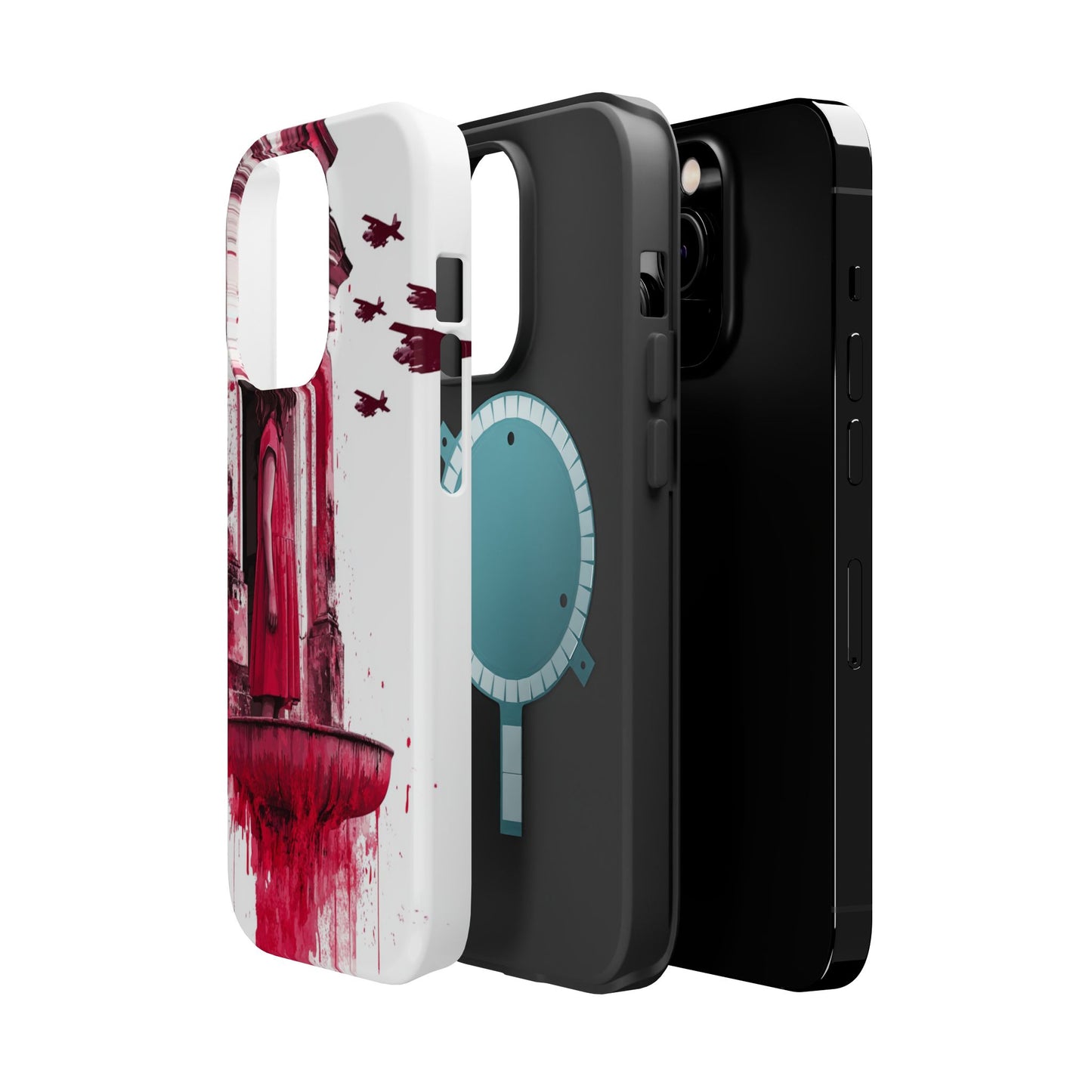 Luxurious MagSafe® Compatible iPhone Case - "Resilience in Ruins" by Moxie-Jay