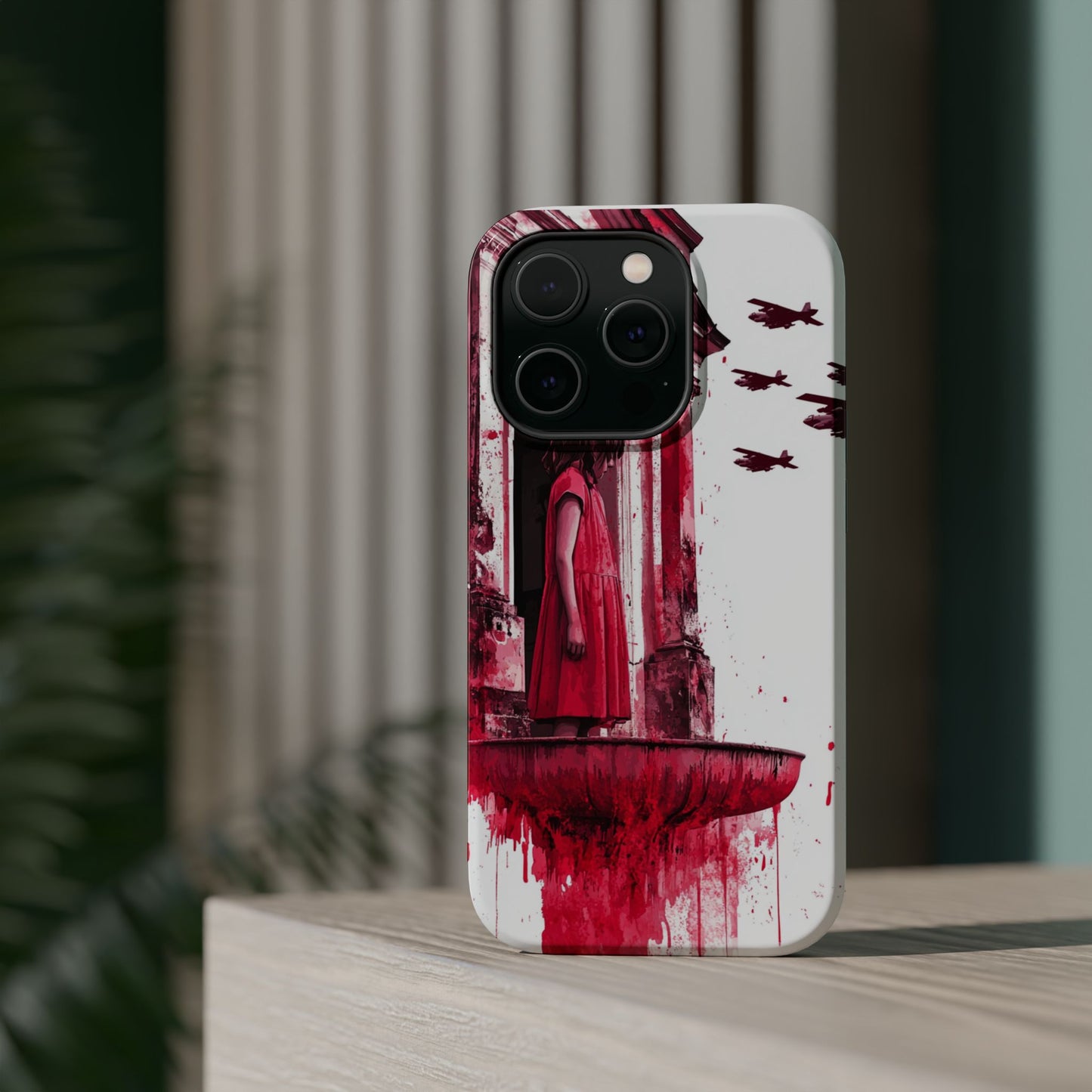 Luxurious MagSafe® Compatible iPhone Case - "Resilience in Ruins" by Moxie-Jay