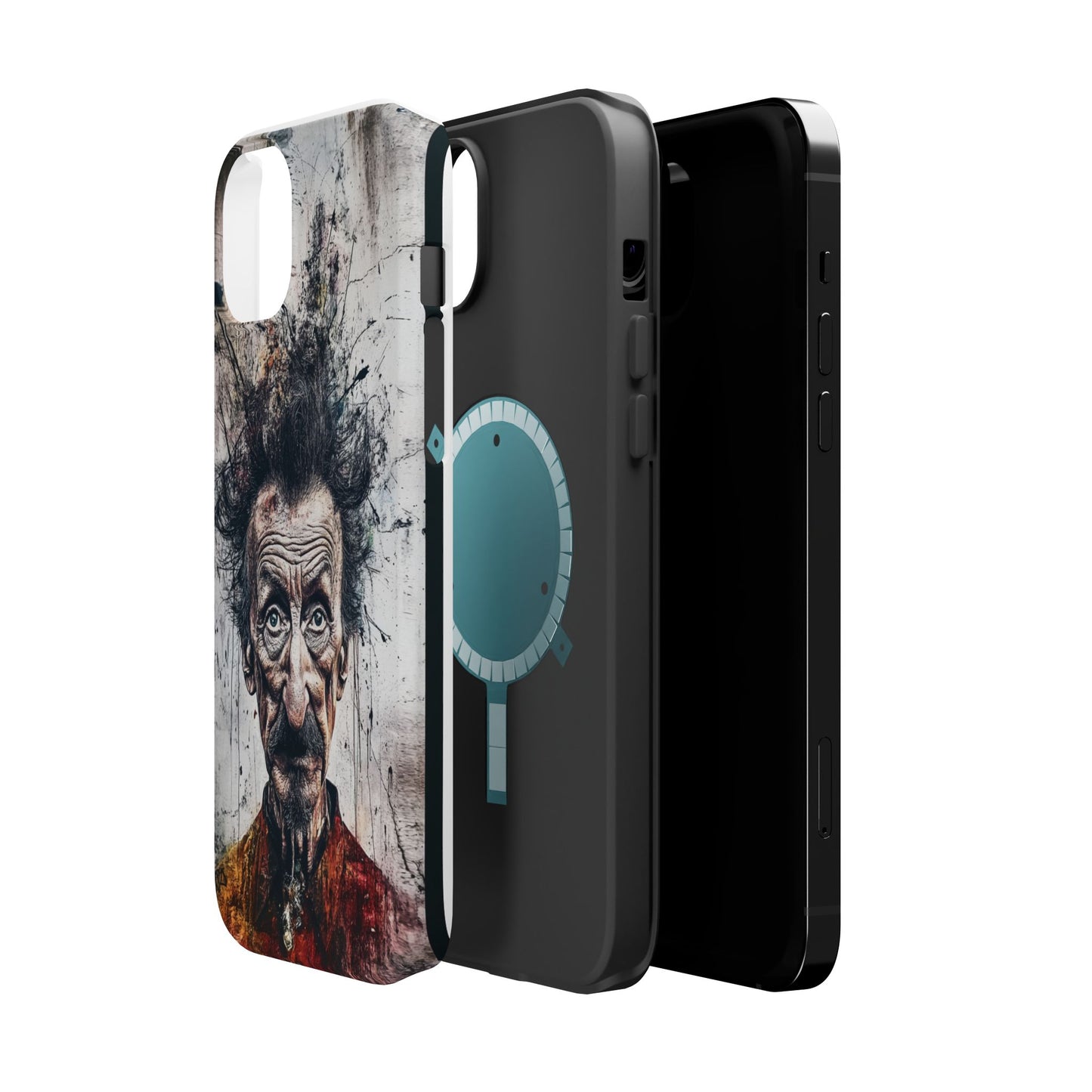 Luxurious Magnetic Wireless Charging Tough iPhone Case - "Demonic Dali" by Moxie-Jay