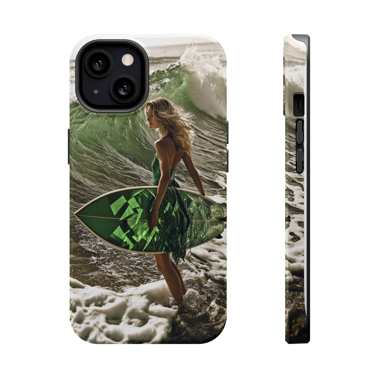 Surf's Up Chic" Luxury Magnetic Wireless Charging iPhone Case by Moxie Jay