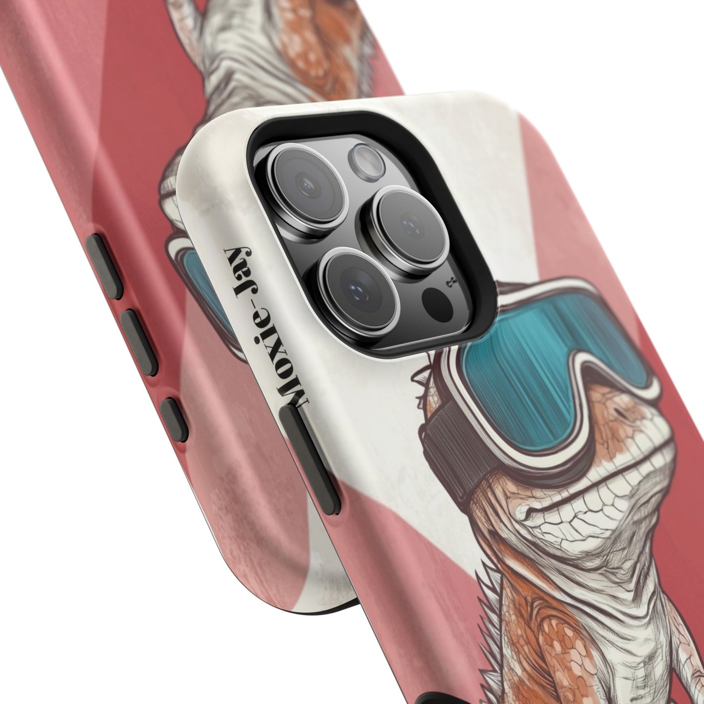 Skiing Lizard Magnetic Tough Case - Fun and Durable Phone Protection for Adventure Lovers!