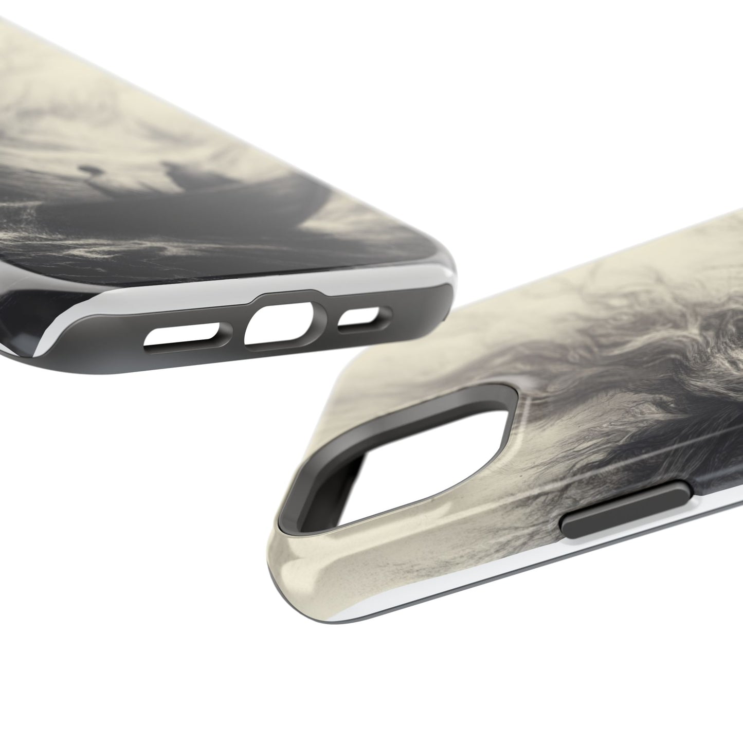Magnetic Phone Case - Men in Boat Drawing by Moxie-Jay