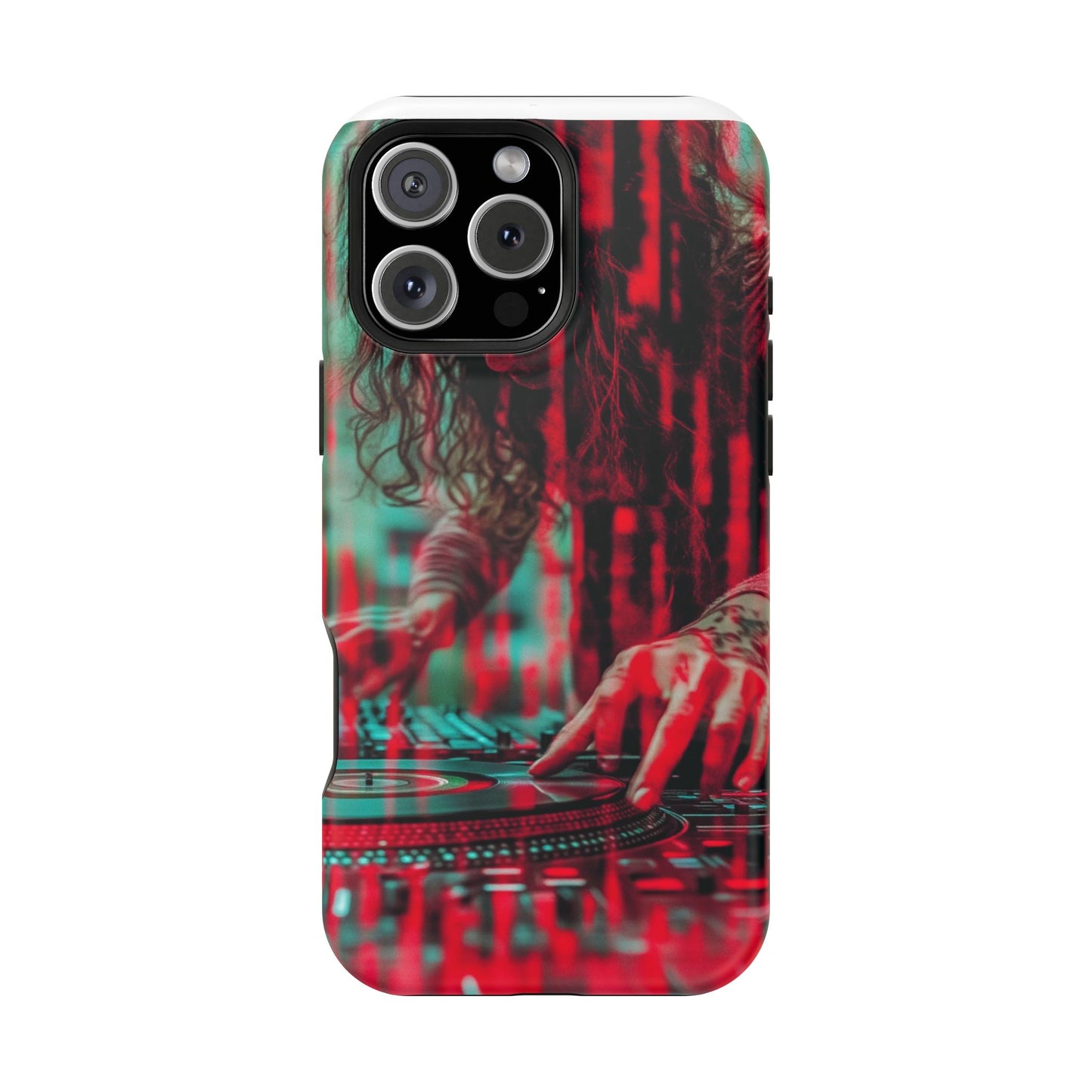 "Vinyl Virtuoso" Luxury Magnetic Wireless Charging iPhone Case by Moxie Jay