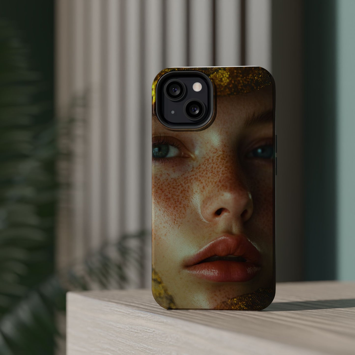Phone Case - Close Up Girl with Freckles Photography Magnetic Tough Cases