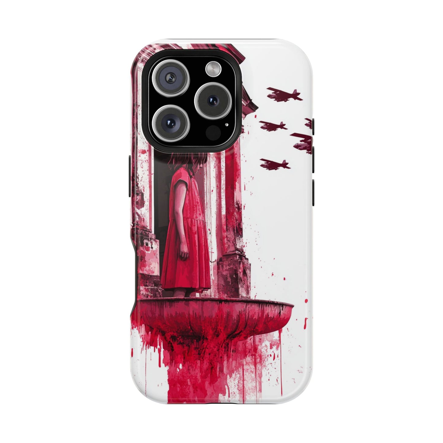Luxurious MagSafe® Compatible iPhone Case - "Resilience in Ruins" by Moxie-Jay
