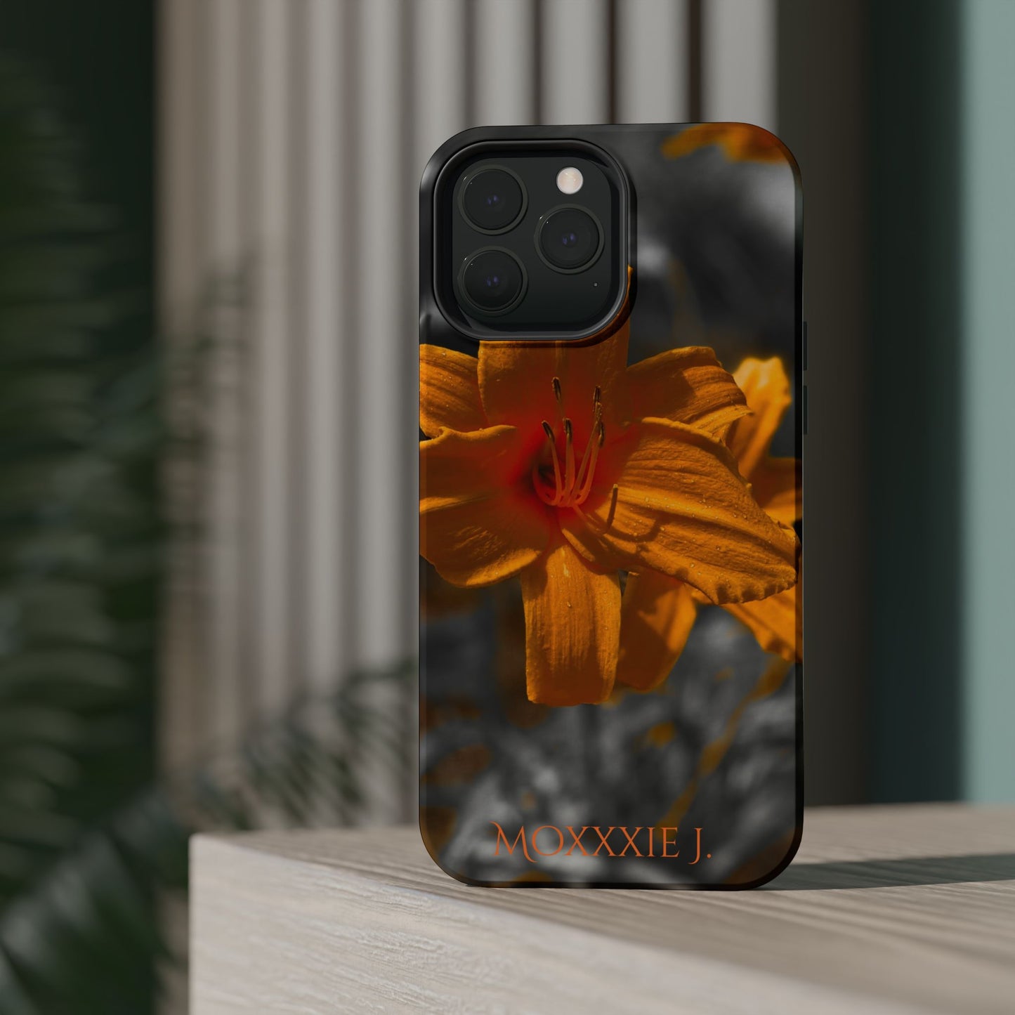 Magnetic Phone Case, Orange Flower Photography, Tough Phone Cover, Floral Design, Protective iPhone Case, Cute Samsung Cover