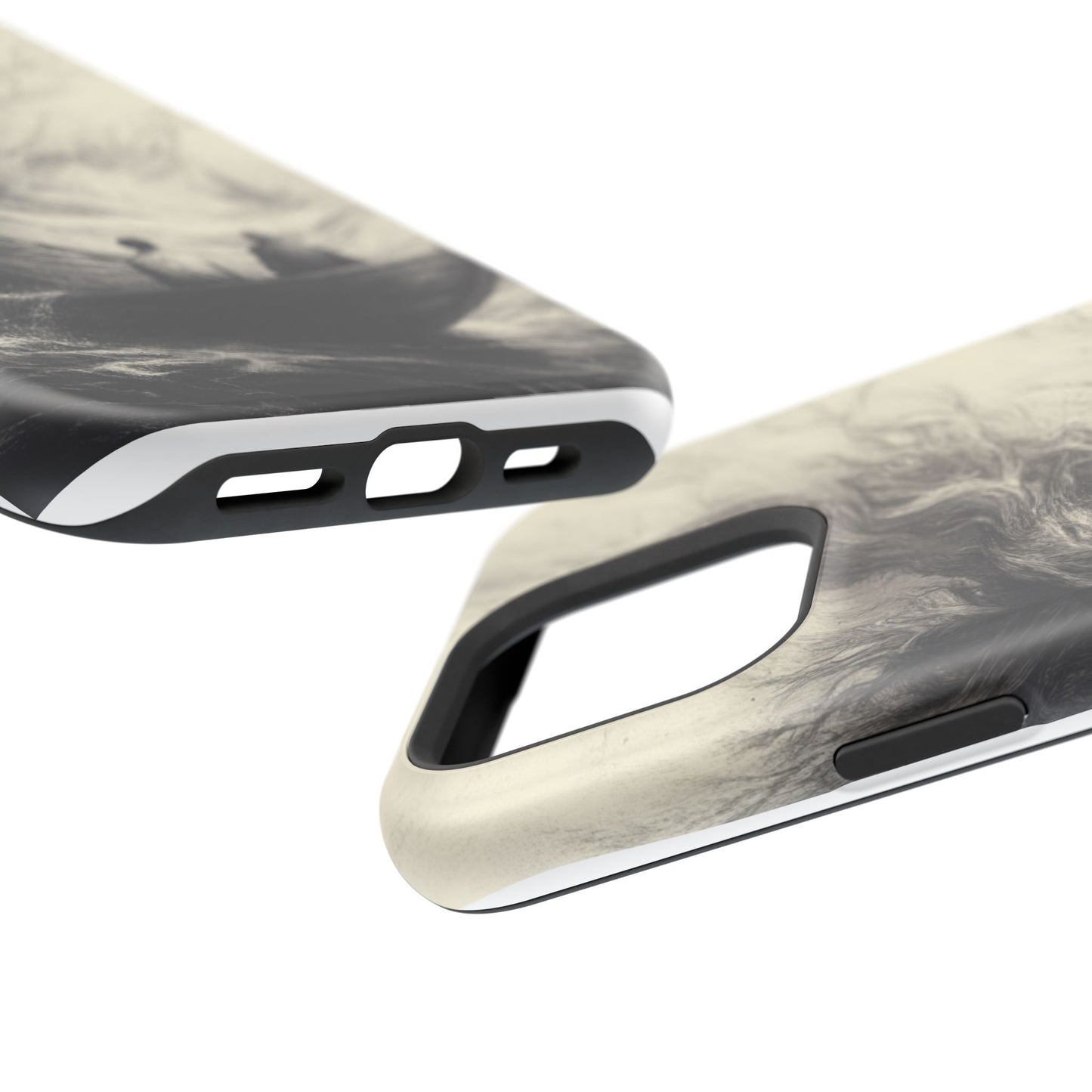 Magnetic Phone Case - Men in Boat Drawing by Moxie-Jay