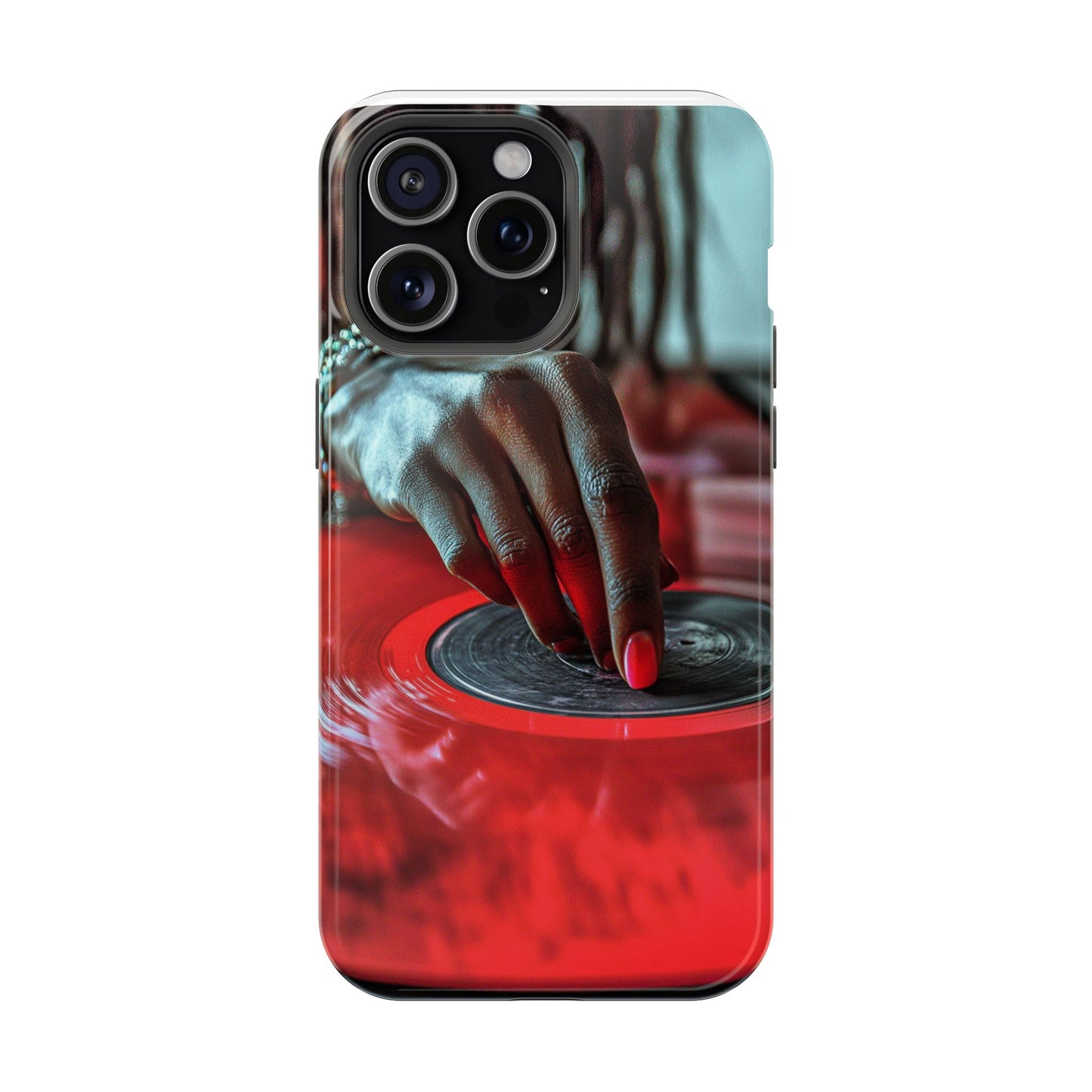 Luxurious MagSafe® Compatible iPhone Case - "Vinyl Groove" by Moxie-Jay