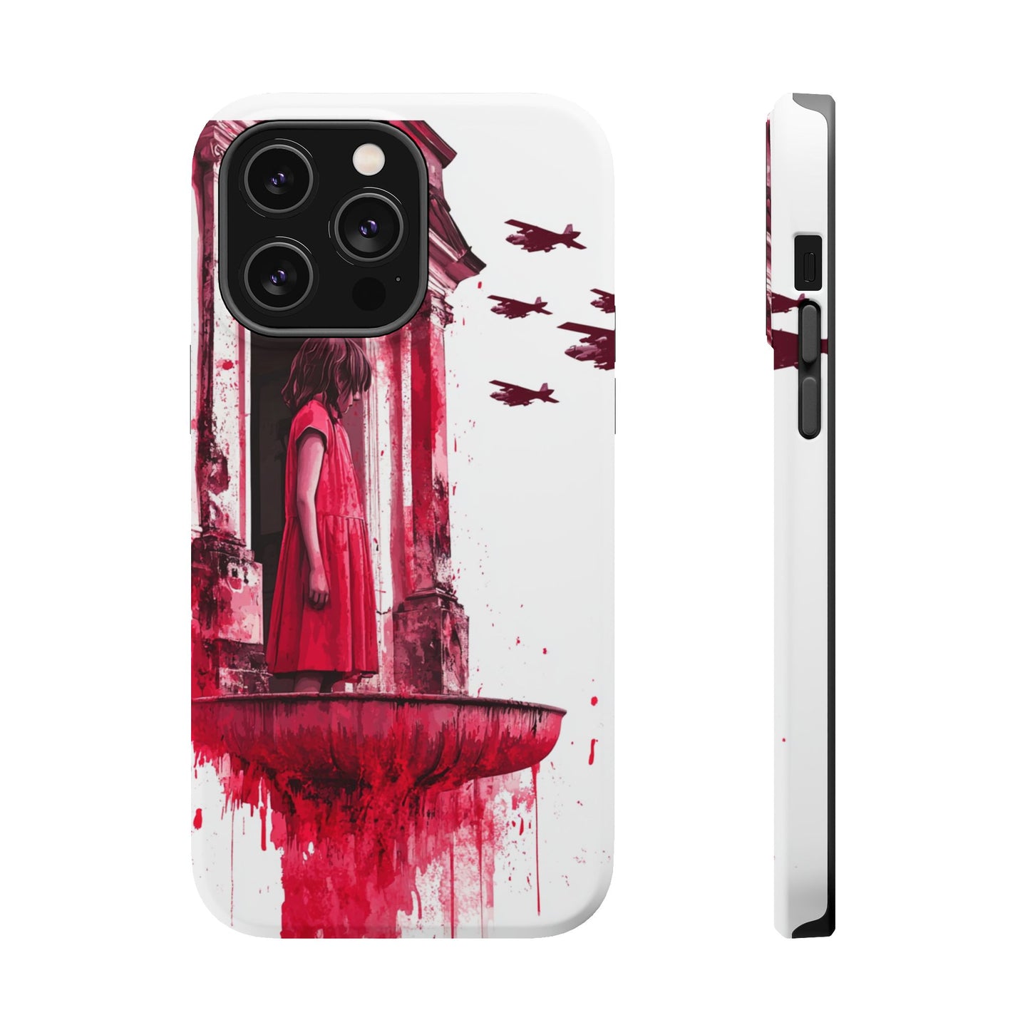 Luxurious MagSafe® Compatible iPhone Case - "Resilience in Ruins" by Moxie-Jay