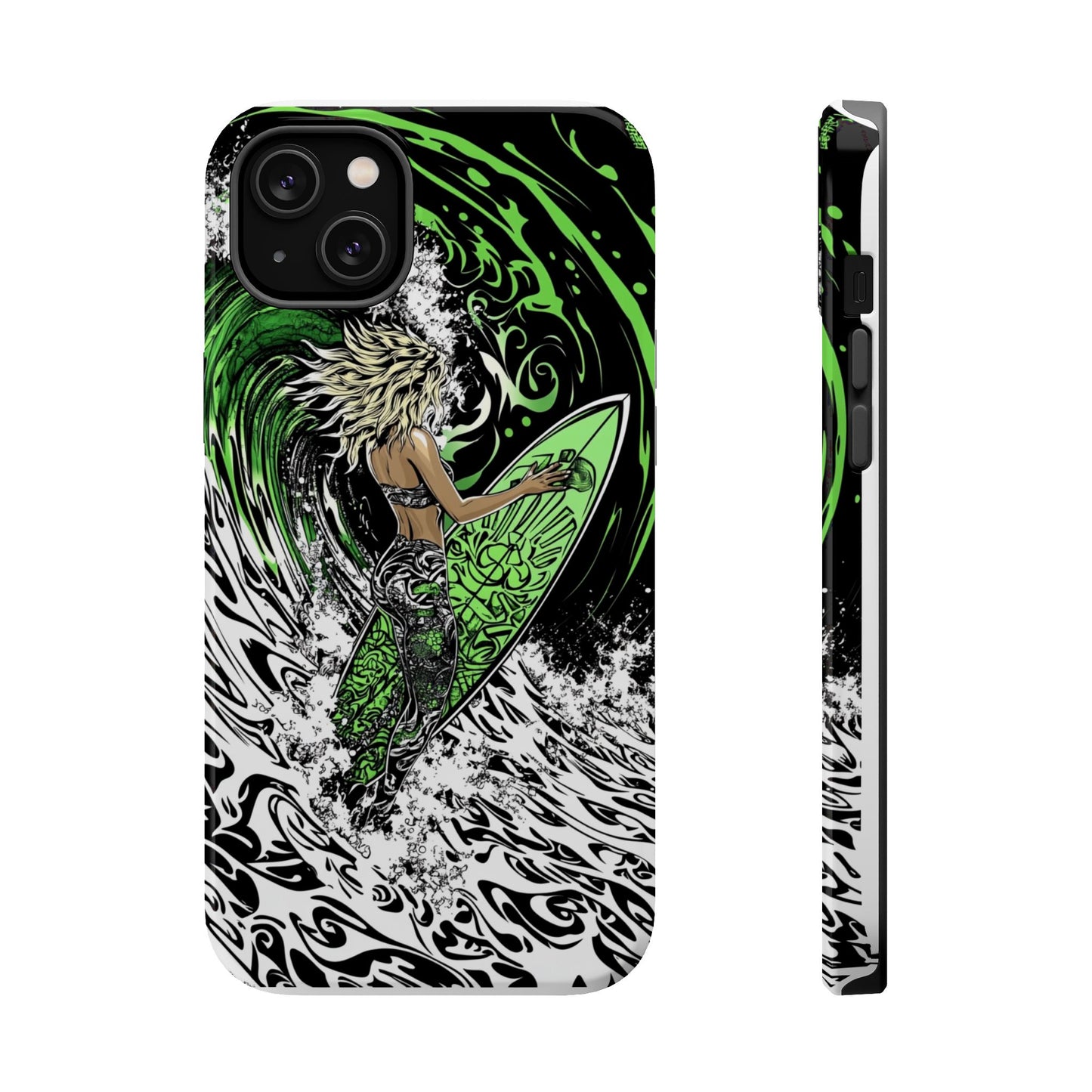Luxurious Magnetic Wireless Charging Tough iPhone Case - "Surf's Up" by Moxie-Jay