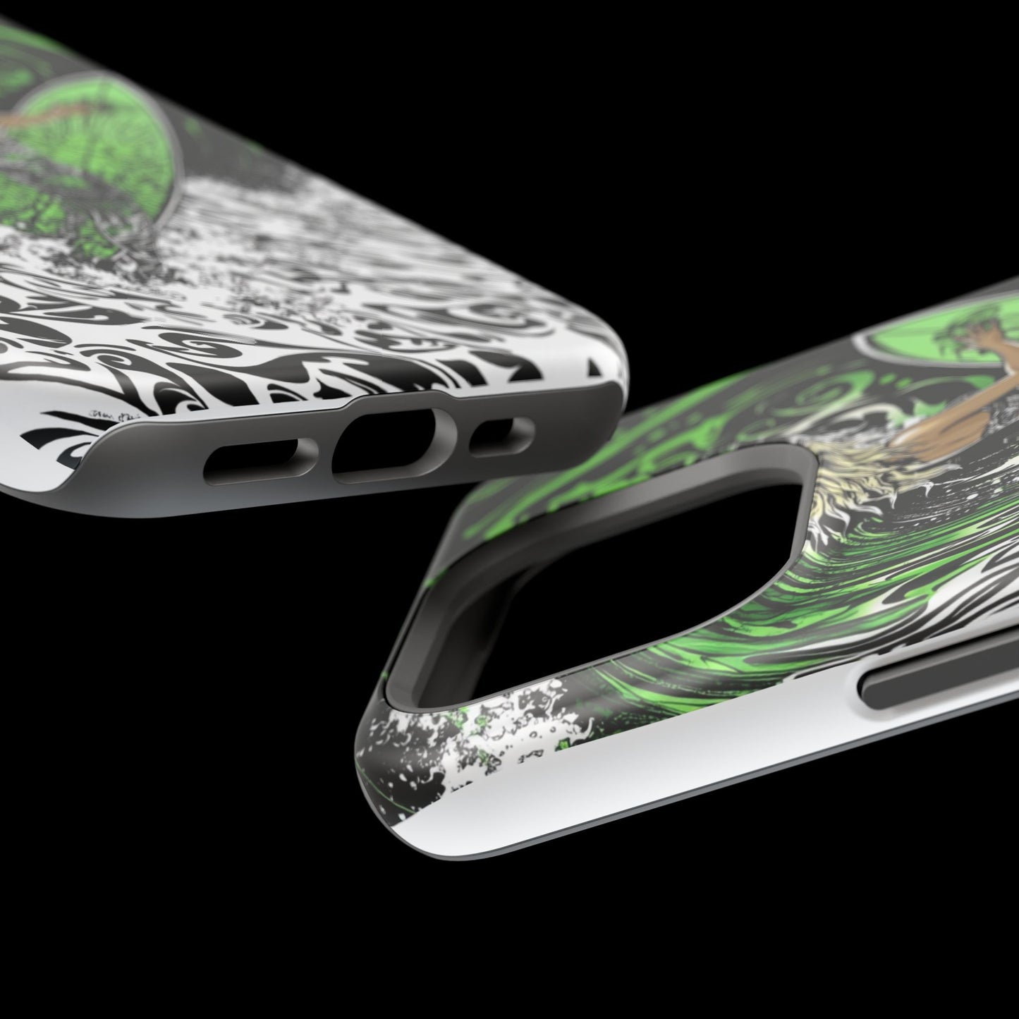 Luxurious Magnetic Wireless Charging Tough iPhone Case - "Surf's Up" by Moxie-Jay