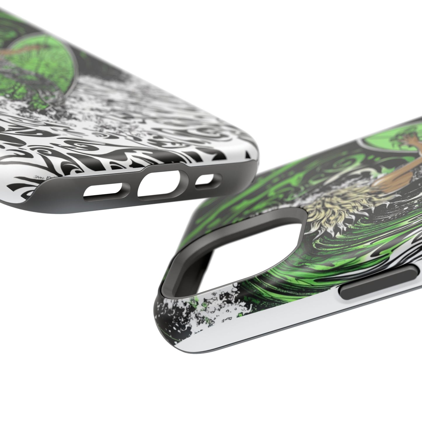 Luxurious Magnetic Wireless Charging Tough iPhone Case - "Surf's Up" by Moxie-Jay