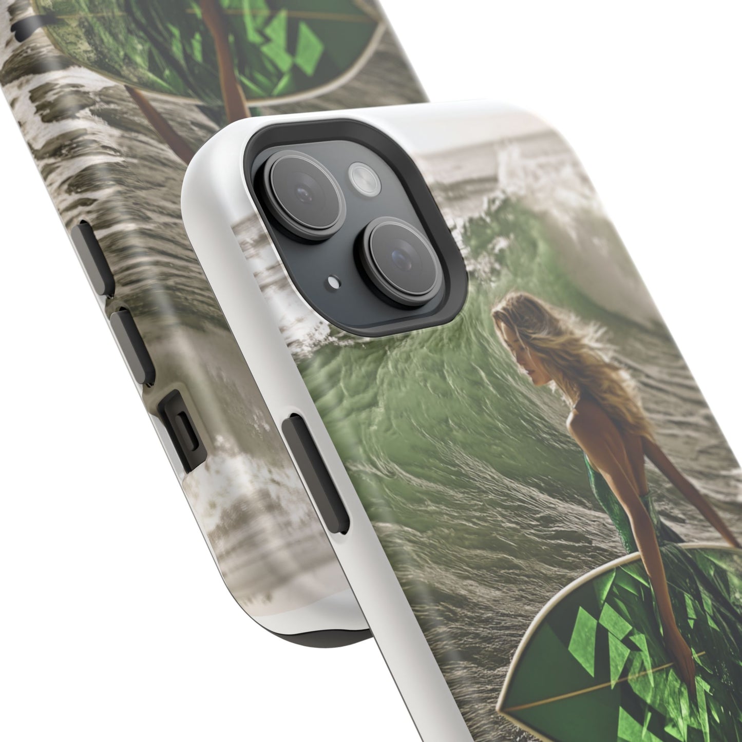 Surf's Up Chic" Luxury Magnetic Wireless Charging iPhone Case by Moxie Jay