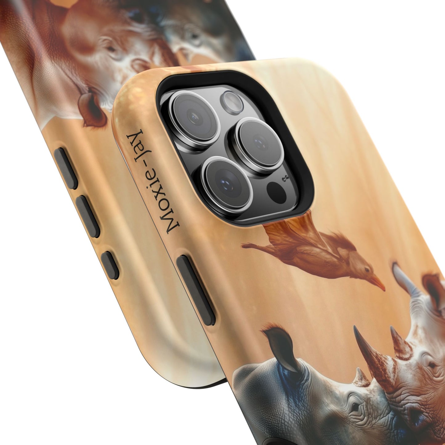 Wildlife Love Rhino Phone Case - Magnetic Tough Case with Nature Design