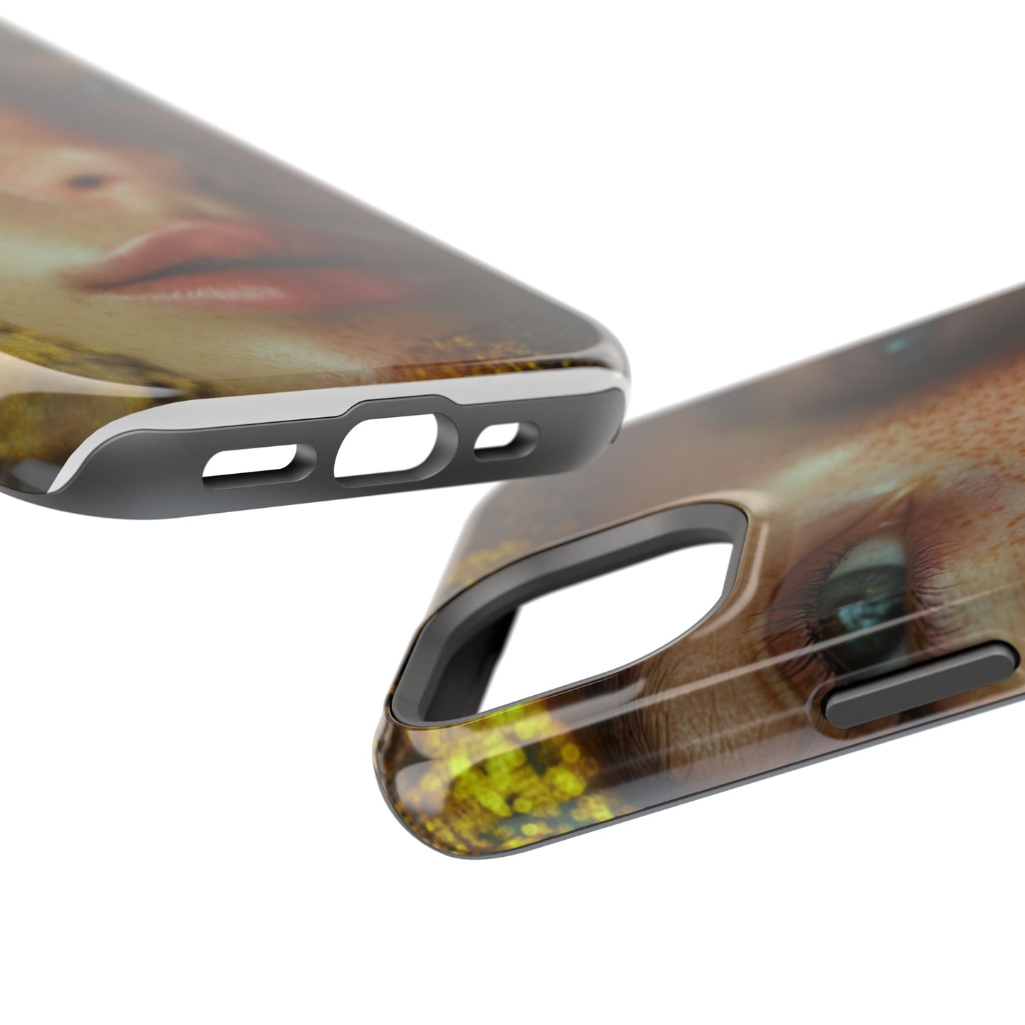 Phone Case - Close Up Girl with Freckles Photography Magnetic Tough Cases