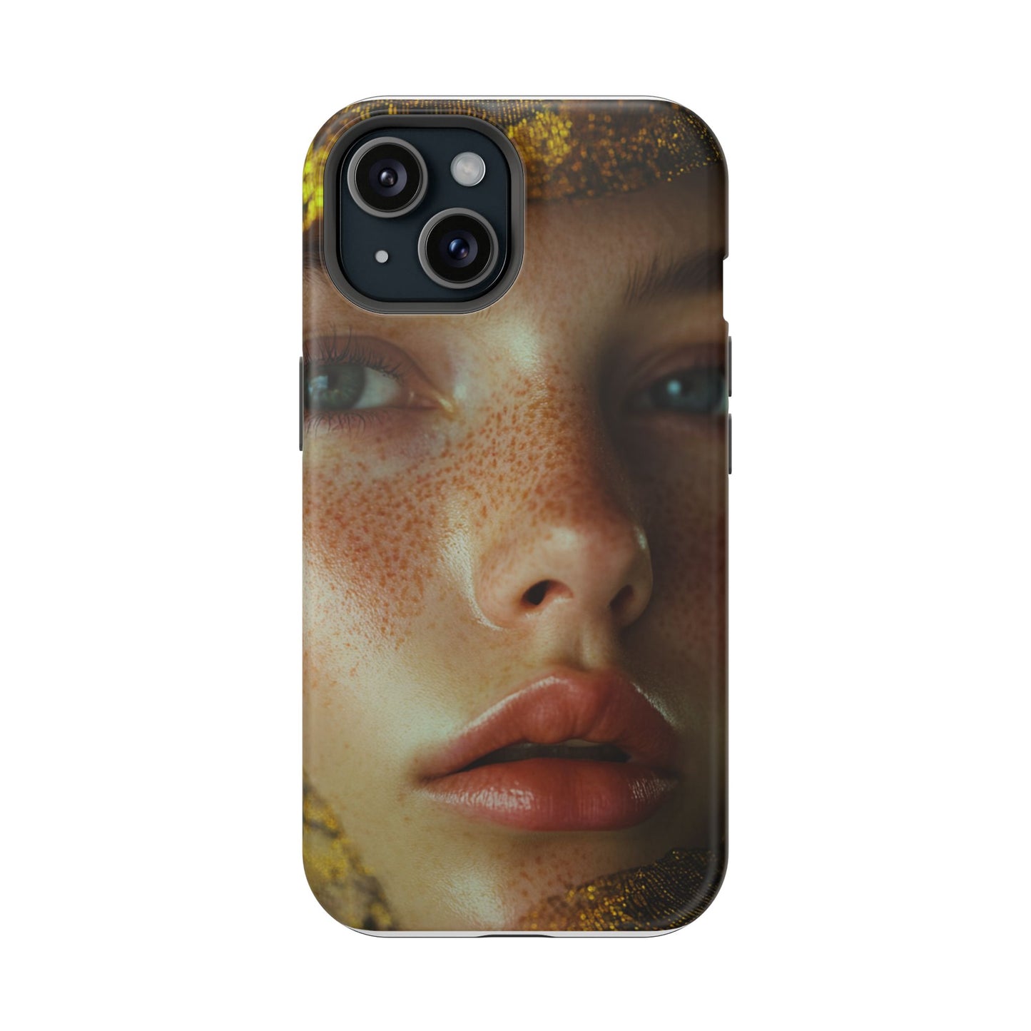 Phone Case - Close Up Girl with Freckles Photography Magnetic Tough Cases