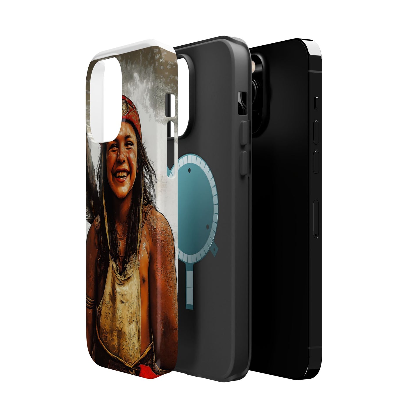Luxurious Magnetic Wireless Charging Tough iPhone Case - Native Heritage Art by Moxie-Jay