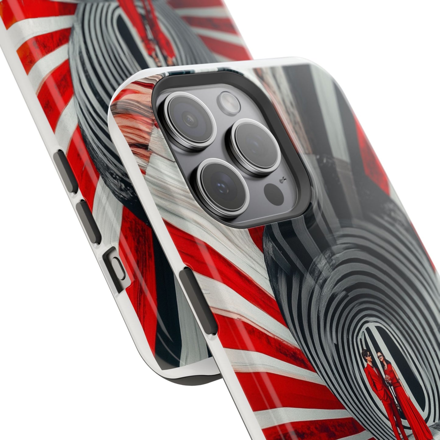 Cosmic Vortex" Luxury Magnetic Wireless Charging iPhone Case by Moxie Jay