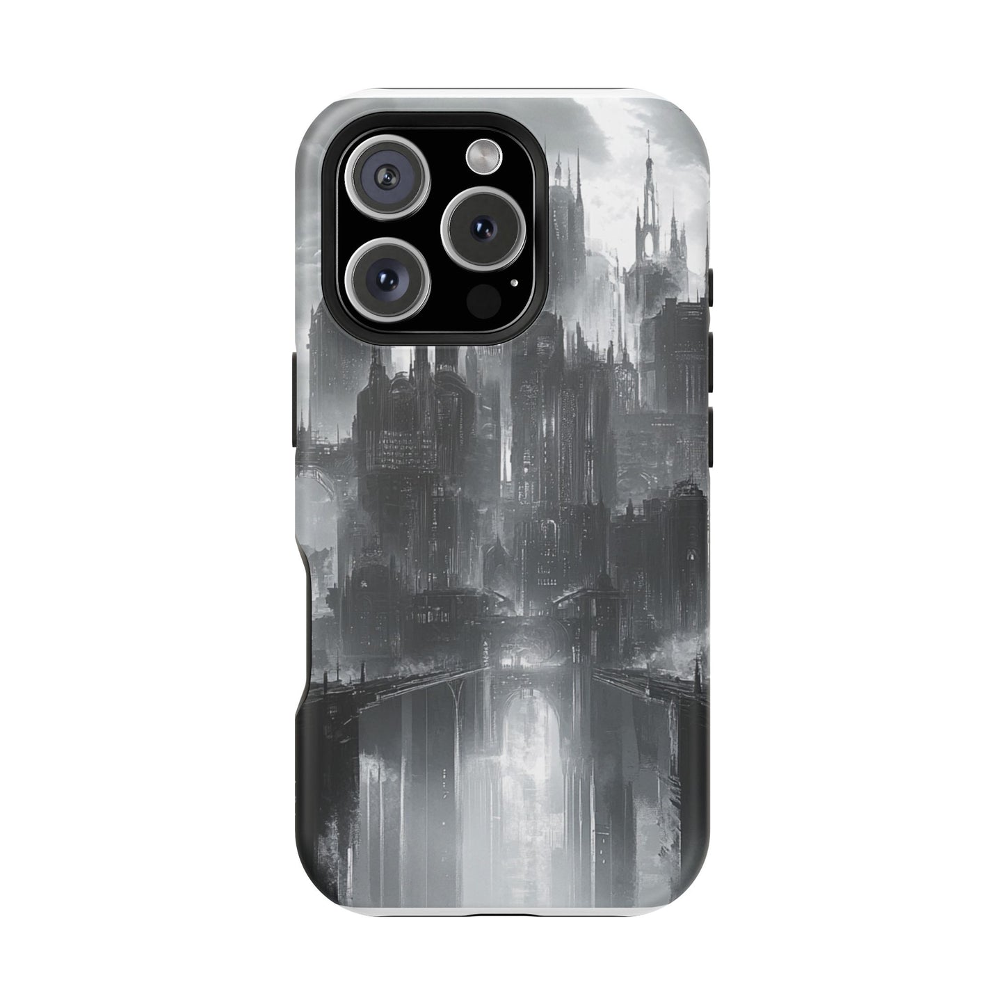 iPhone Magnetic Tough Case - Futuristic Gotham Design by Moxie Jay