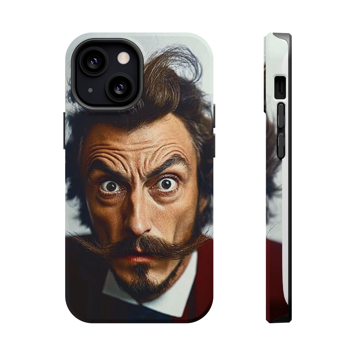 Luxurious Magnetic Wireless Charging Tough iPhone Case - “Close-Up Salvador Dali” by Moxie-Jay