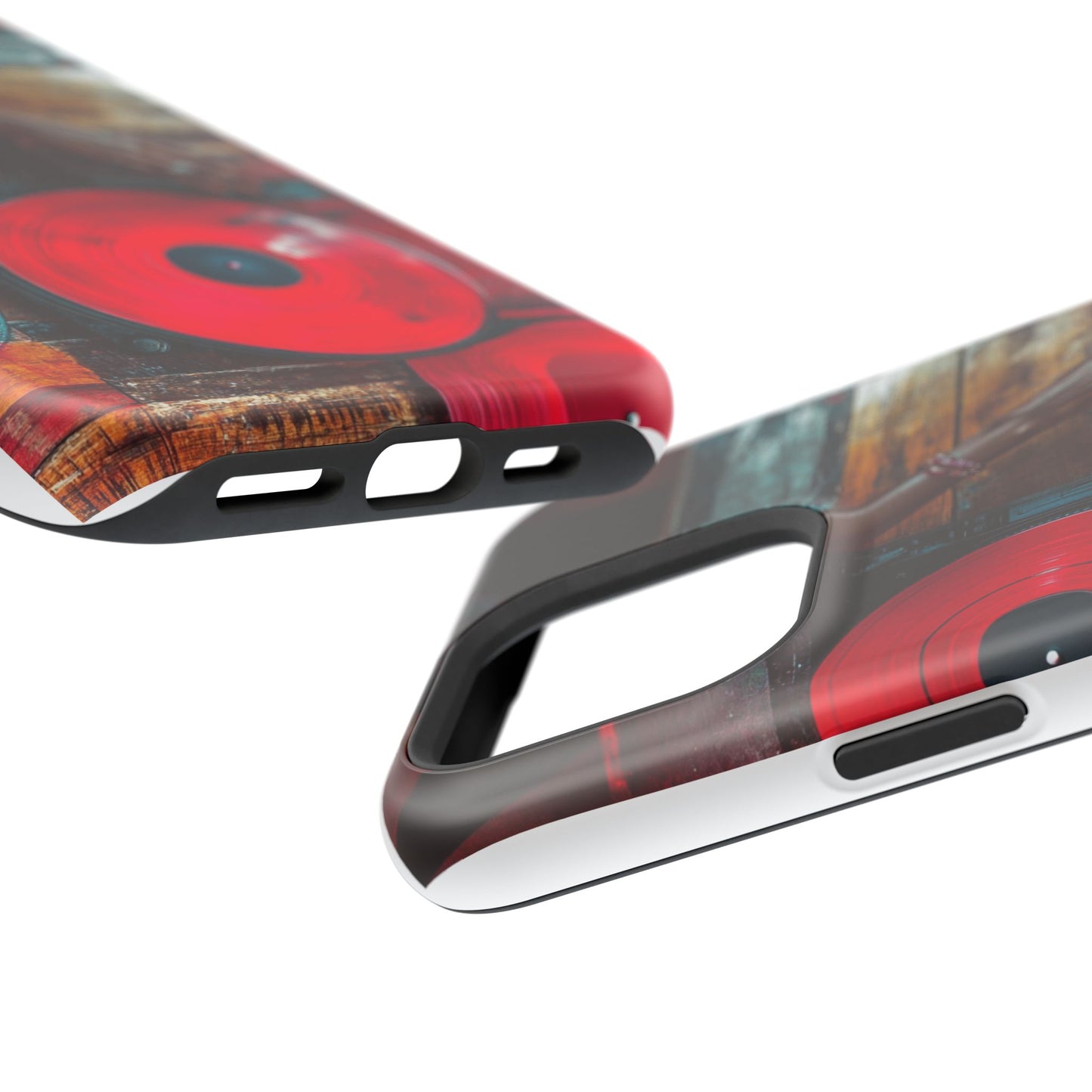 "Vinyl Virtuoso" Luxury Magnetic Wireless Charging iPhone Case by Moxie Jay