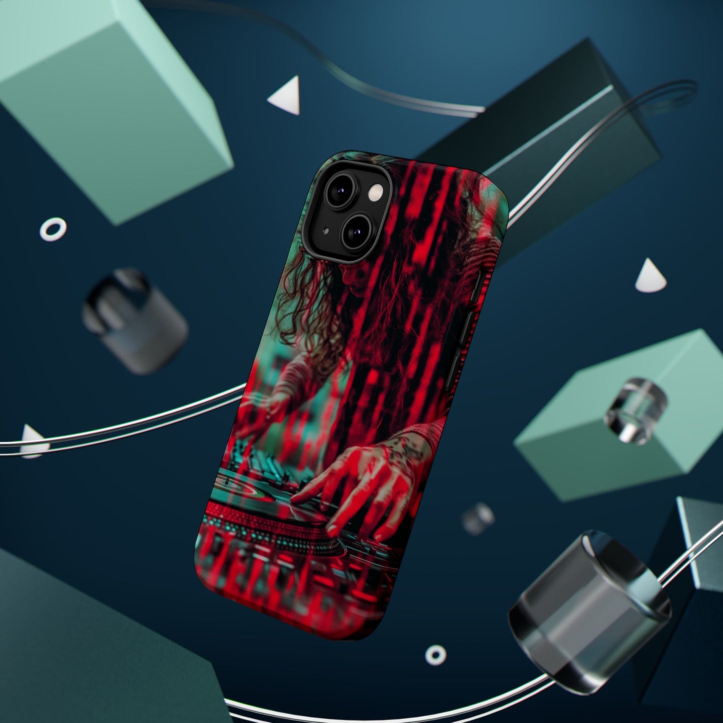"Vinyl Virtuoso" Luxury Magnetic Wireless Charging iPhone Case by Moxie Jay