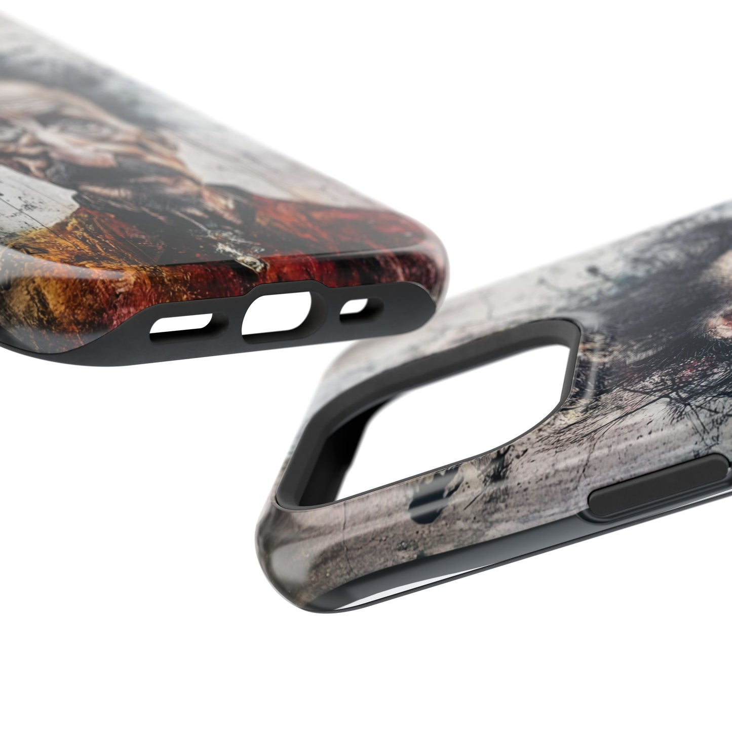 Luxurious Magnetic Wireless Charging Tough iPhone Case - "Demonic Dali" by Moxie-Jay