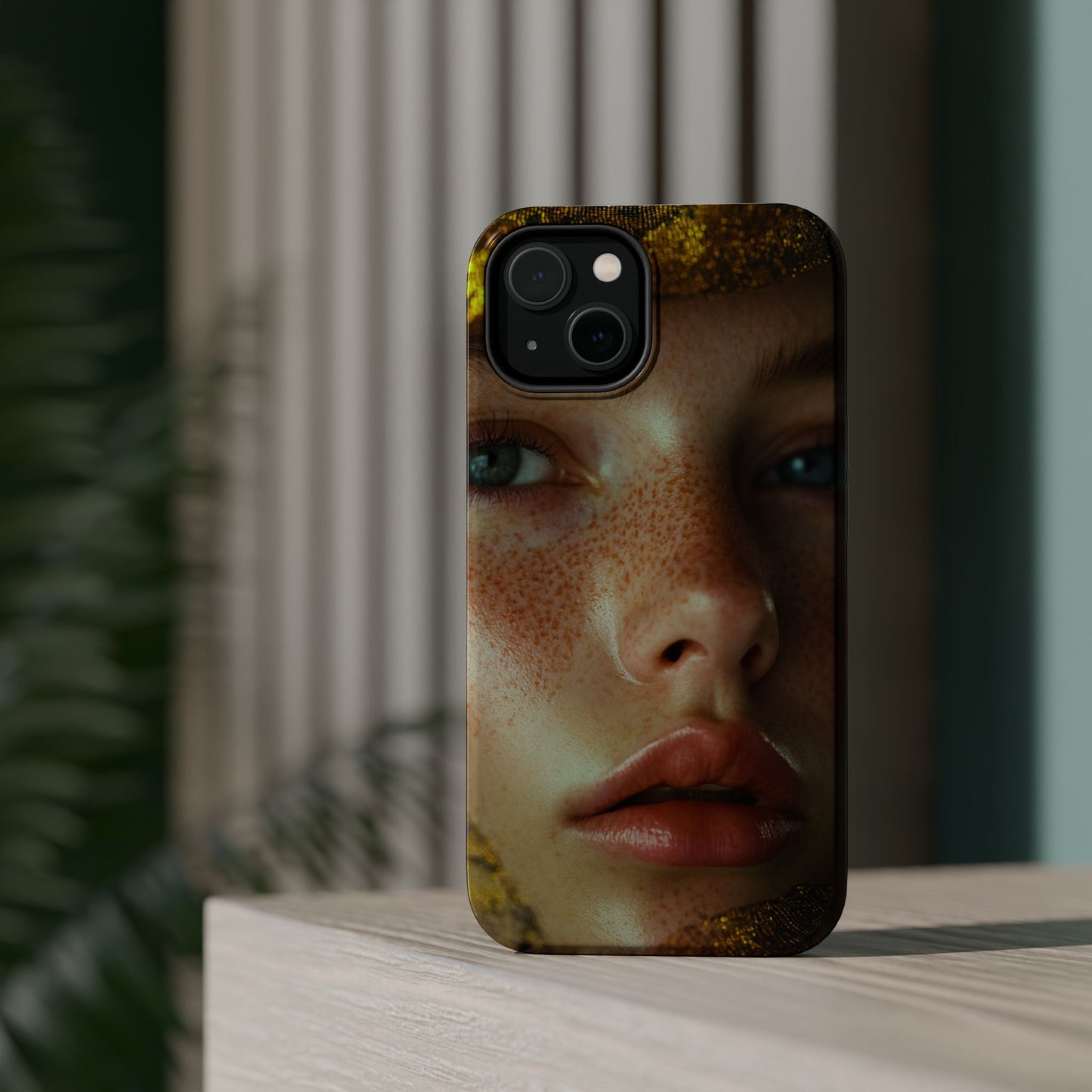 Phone Case - Close Up Girl with Freckles Photography Magnetic Tough Cases